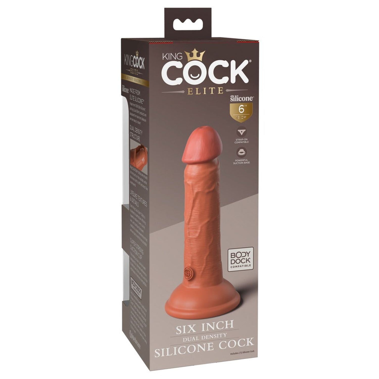 6" Dual Density Silicone Cock