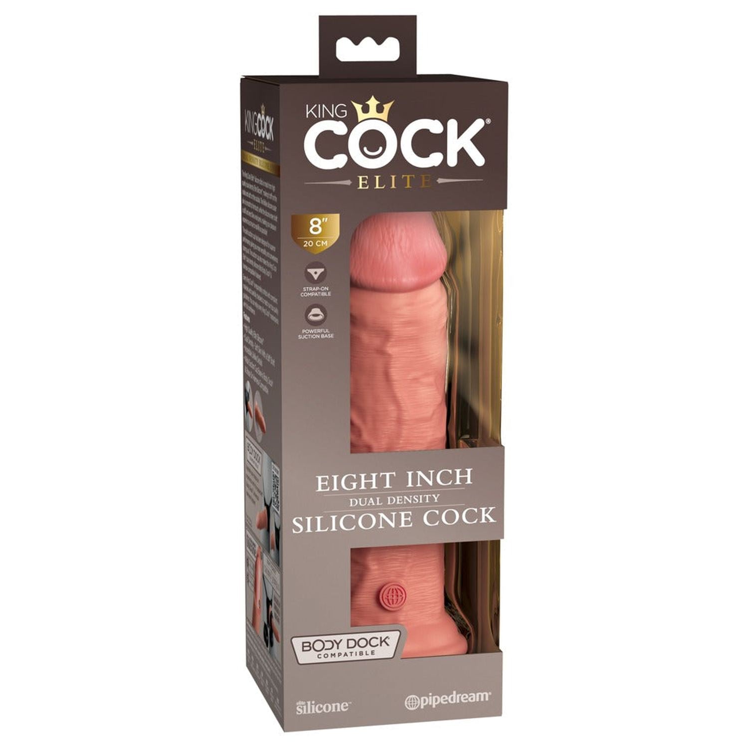 8" Dual Density Silicone Cock