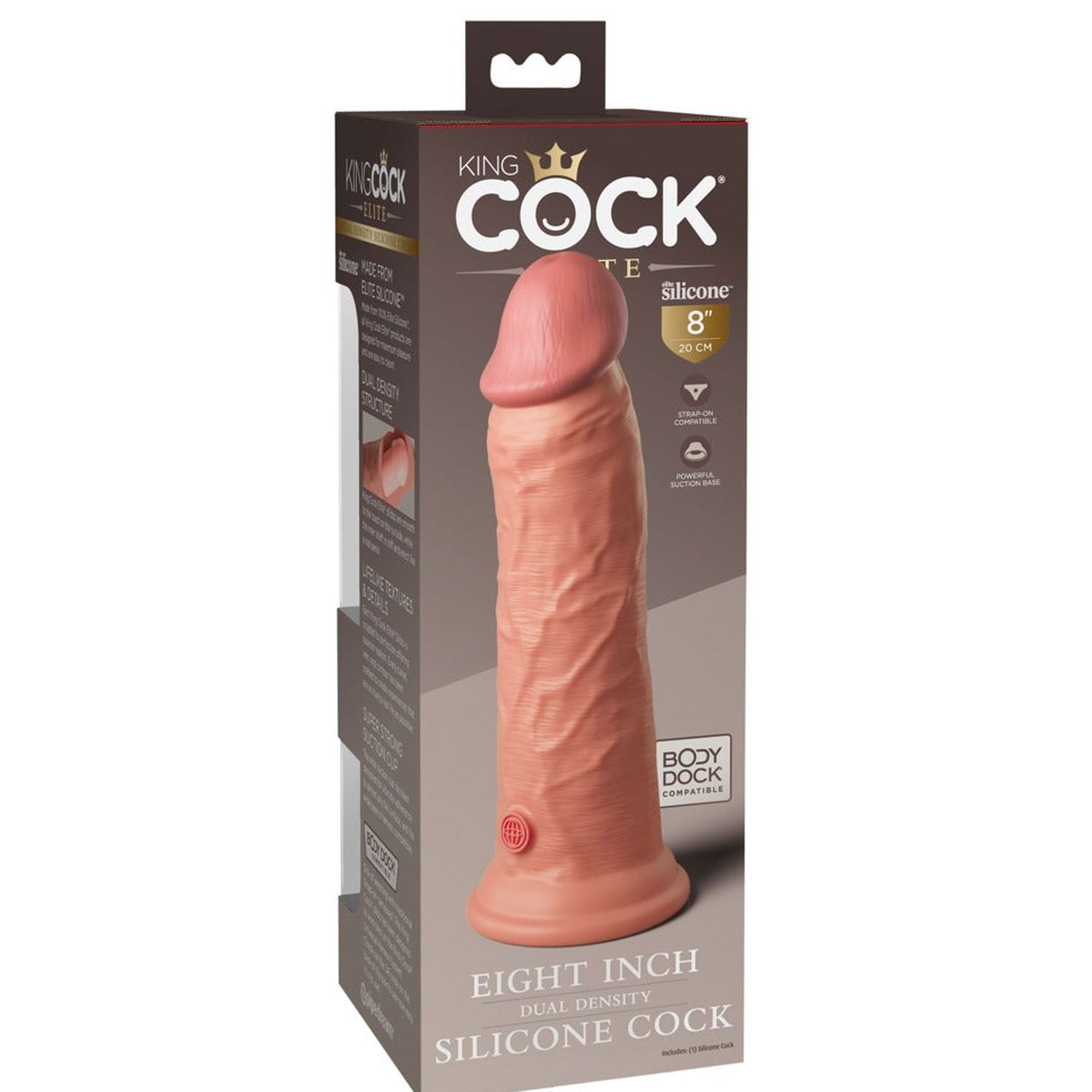 8" Dual Density Silicone Cock