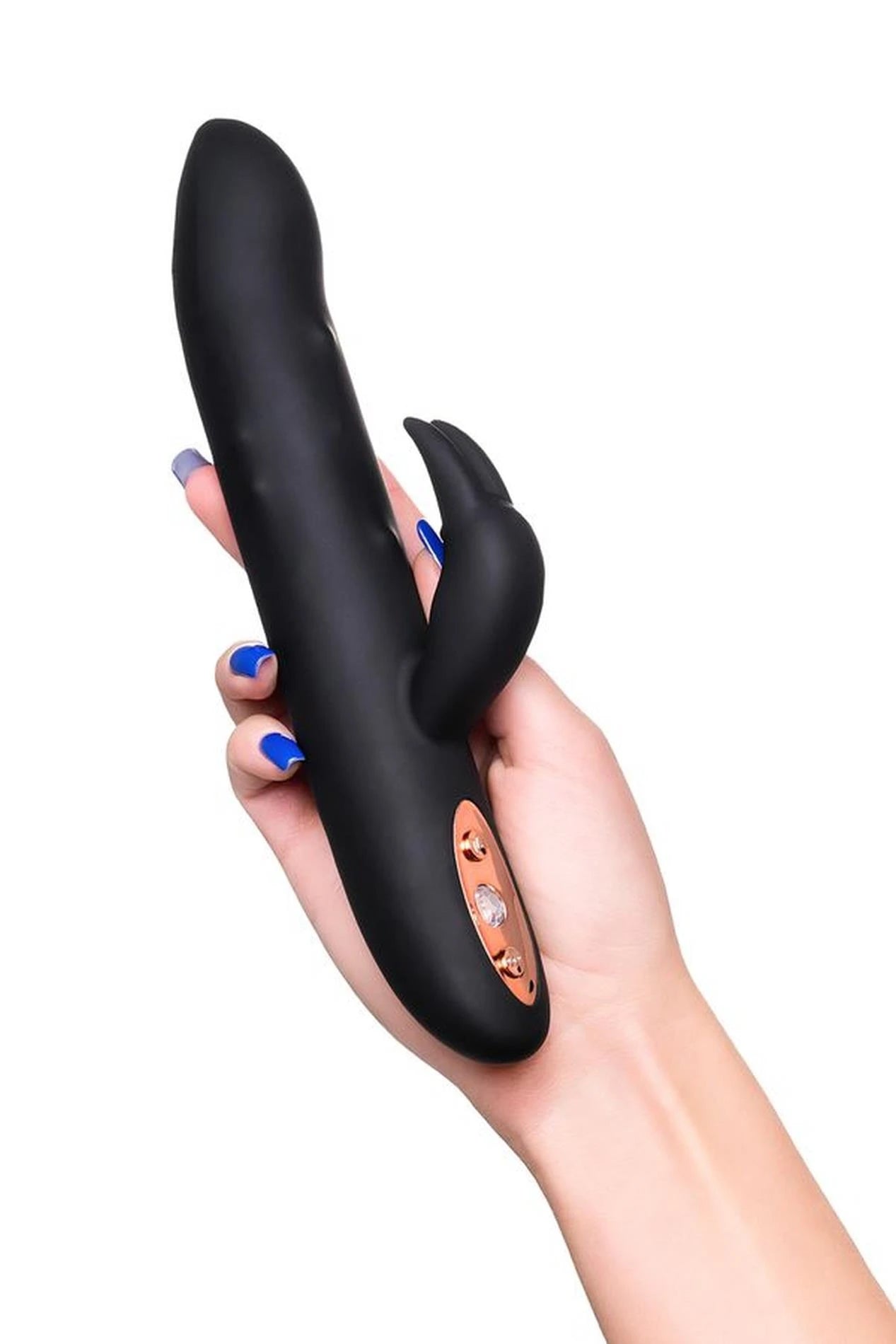 Vibromasseur WANAME D-SPLASH HAIL irréaliste, silicone, noir, 23,8 cm