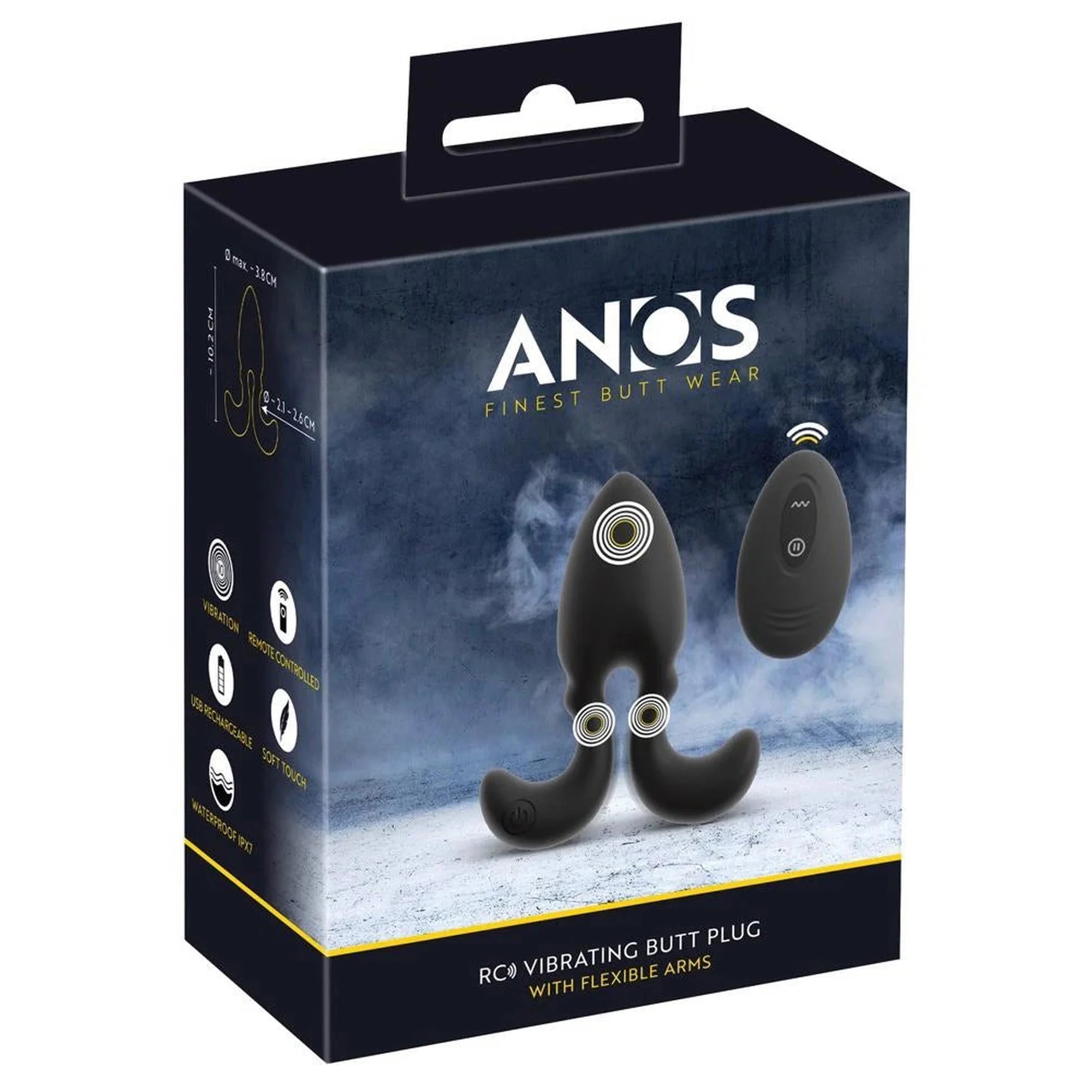 RC Vibrating Butt Plug with Flexible Arms