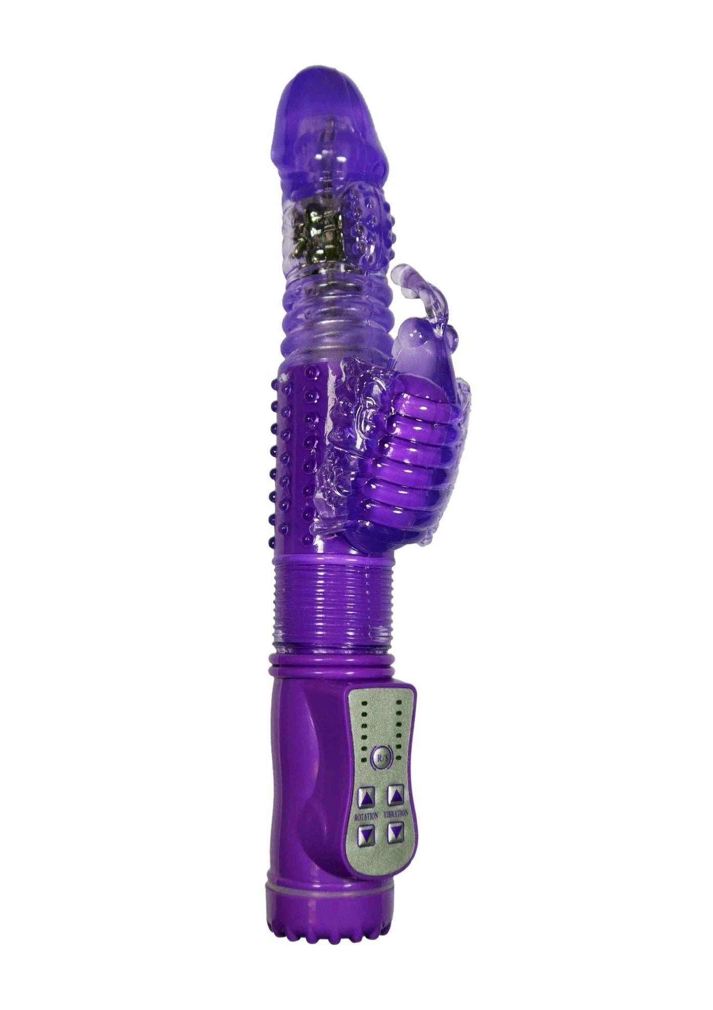 Vibro-lapin, Vibration/Rotation/Haut-bas 36 fonctions Violet