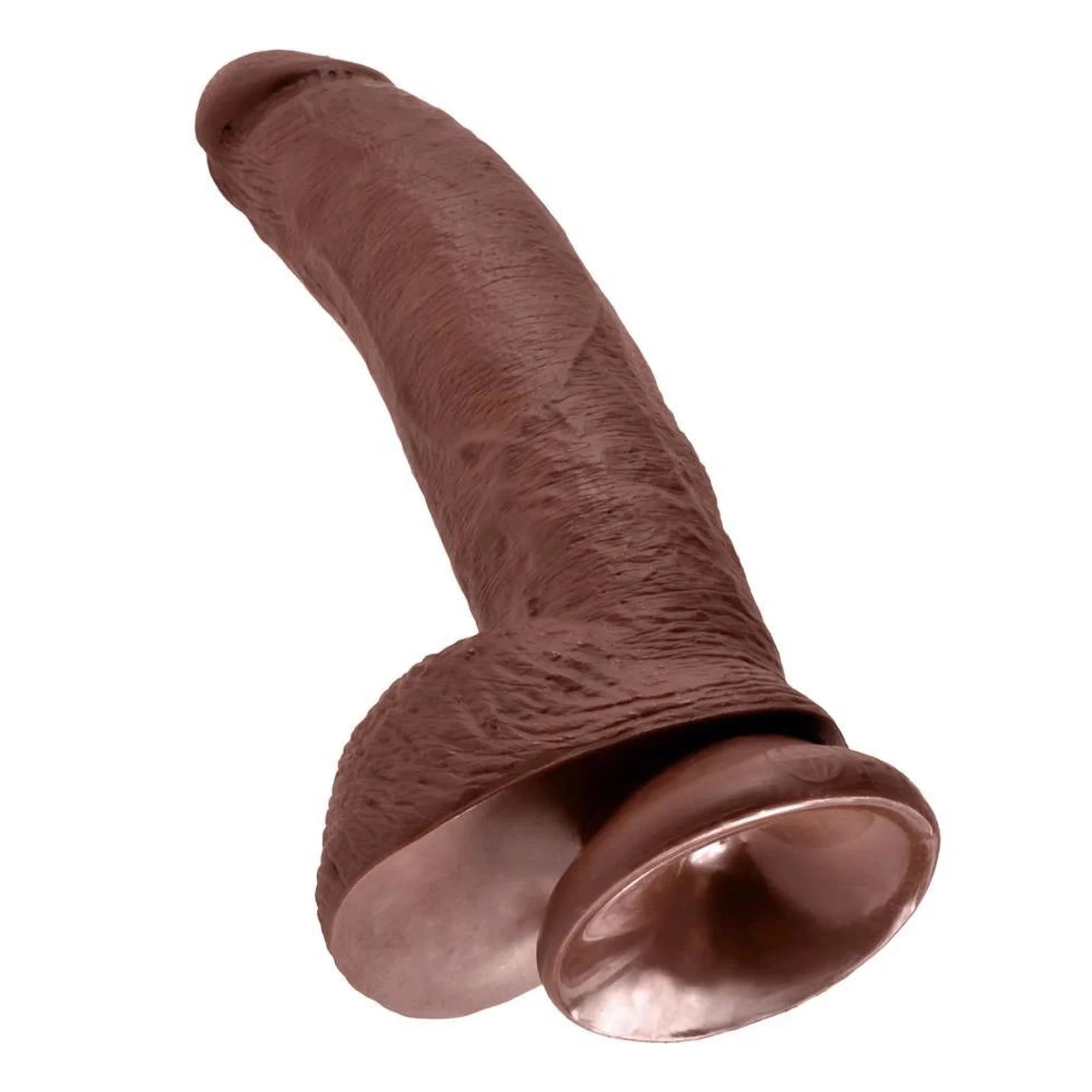KC 9" Cock with Balls Brown