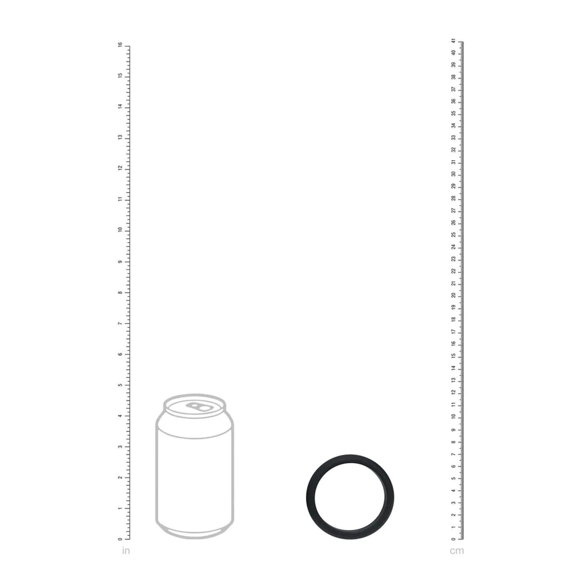 Wide O Silicone Cockring - XXL - 55mm - Black