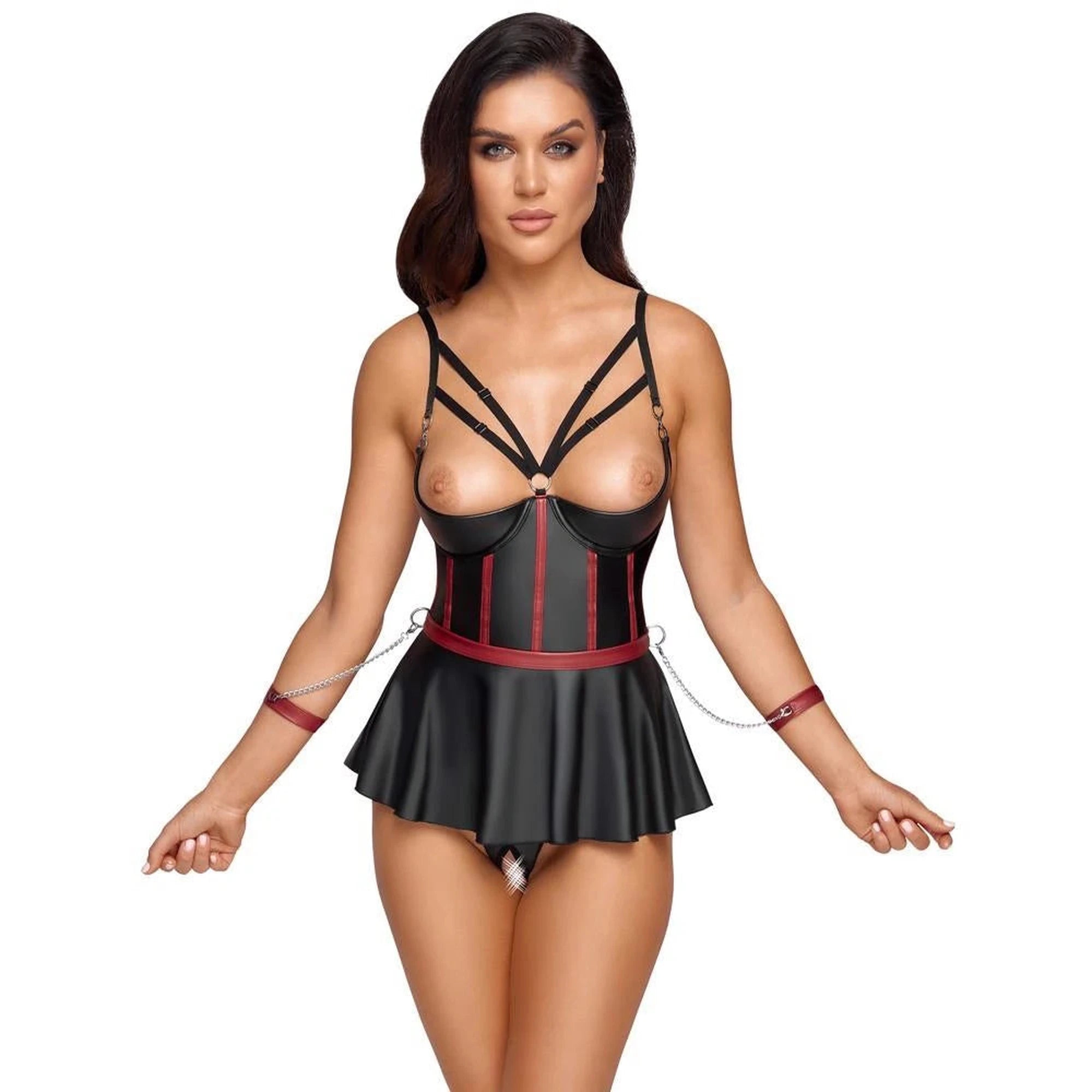 Ensemble soutien-gorge rehausseur Bondage 85C/XL