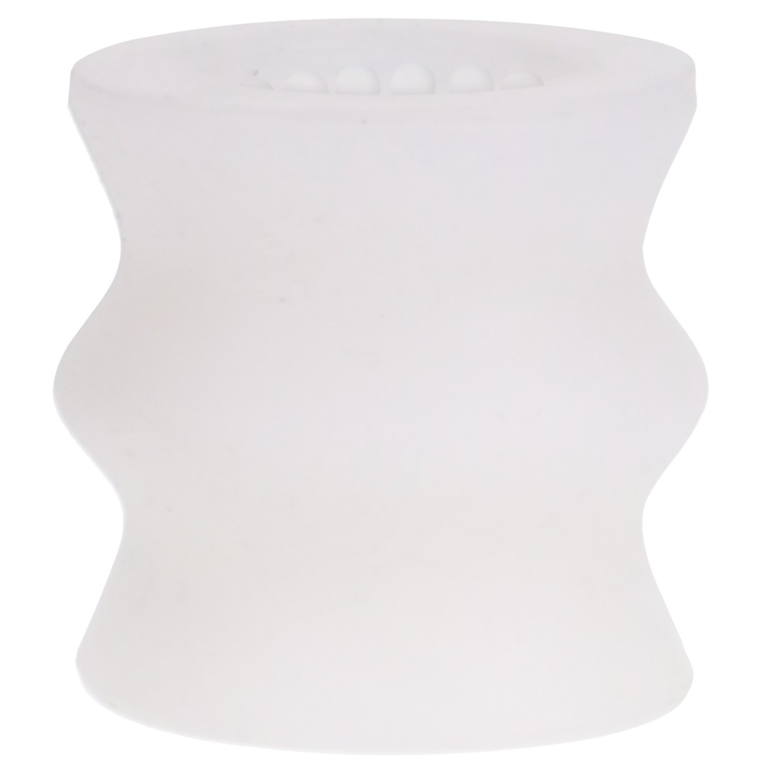 Manchon masturbateur en silicone Glow Helping Head – Givre/vert fluorescent