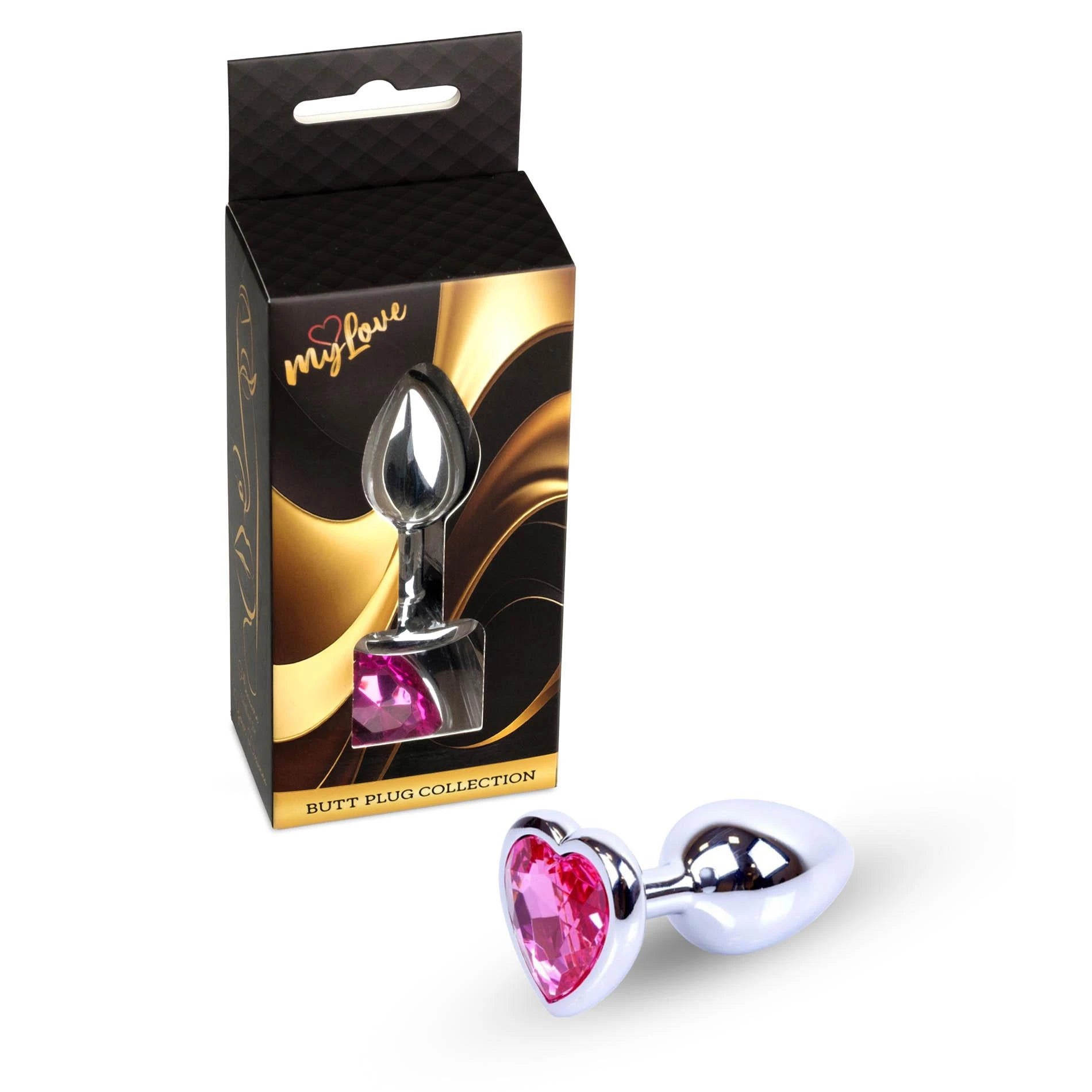 MyLove Toys - Bijoux Coeur en argent PLUG - Rose
