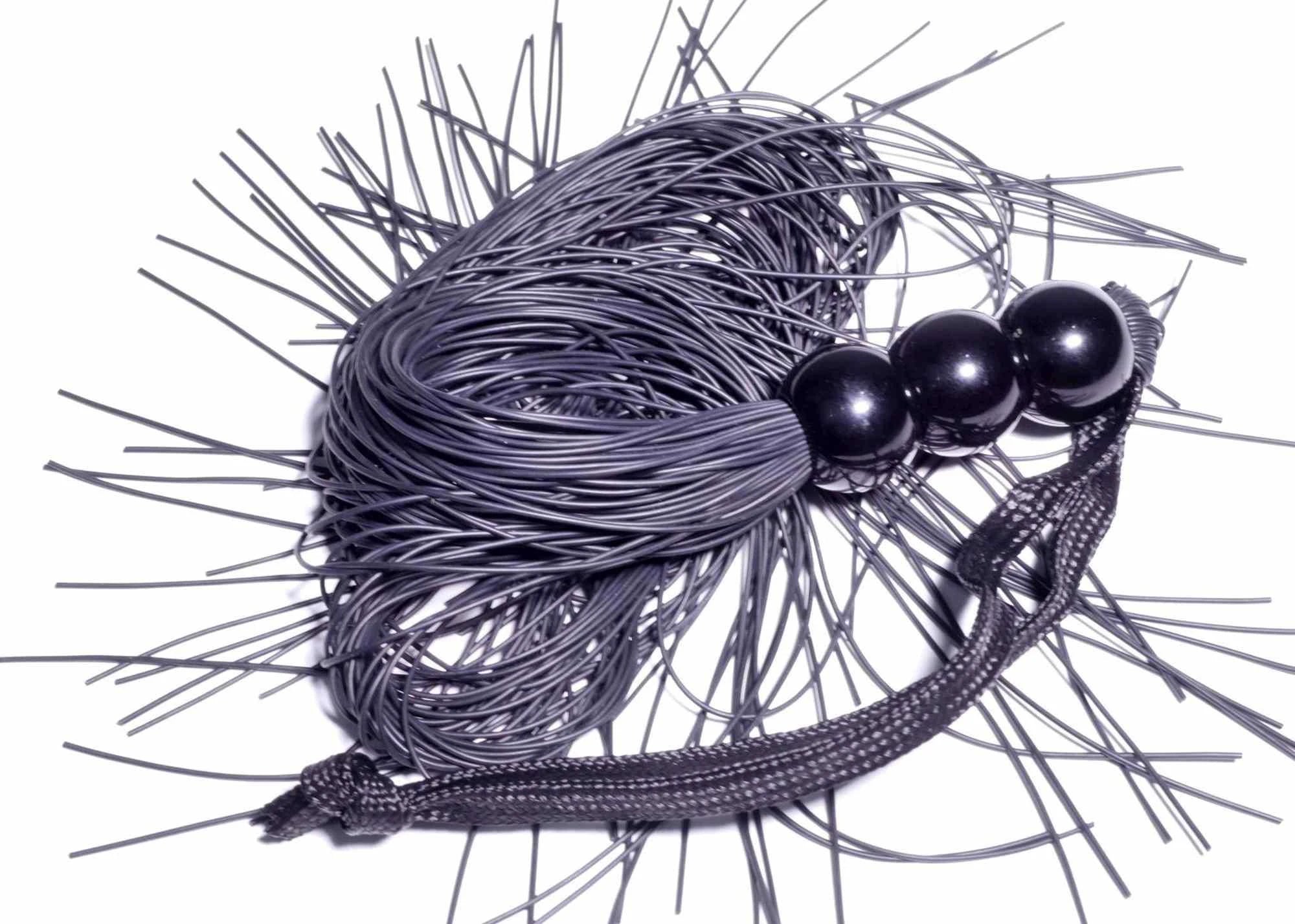 Silicone Whip Black 10" - Fetish B - Series