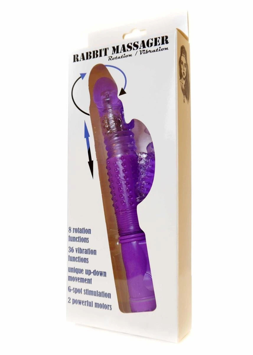 Vibro-lapin, Vibration/Rotation/Haut-bas 36 fonctions Violet