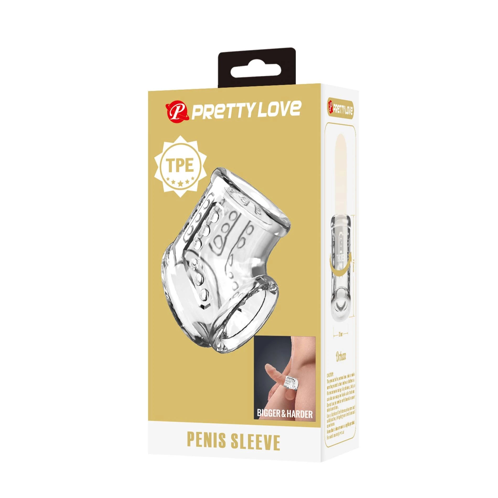 Gaine pénienne Pretty Love – Transparente