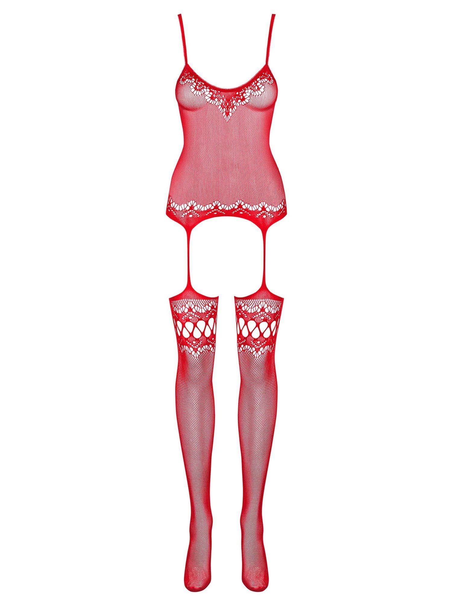 Lingerie-Bodystocking F214 red S/M/L