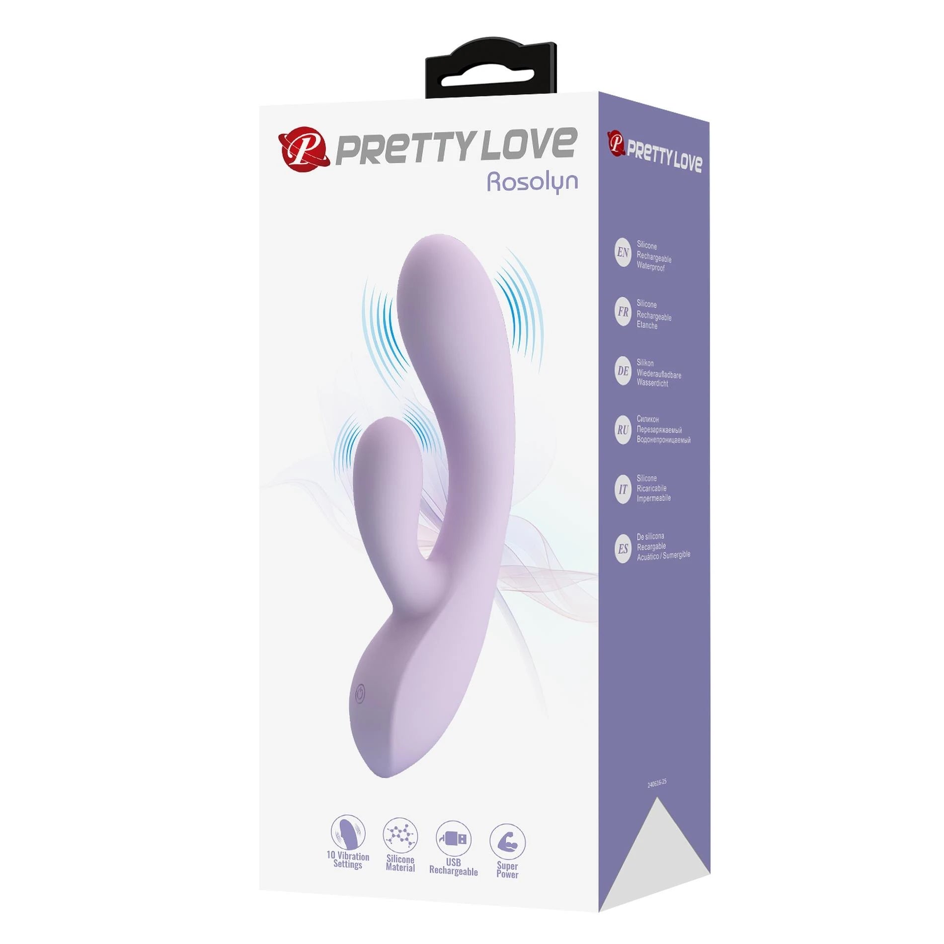 ROSOLYN, 10 fonctions de vibration, rechargeable par USB, Silicone