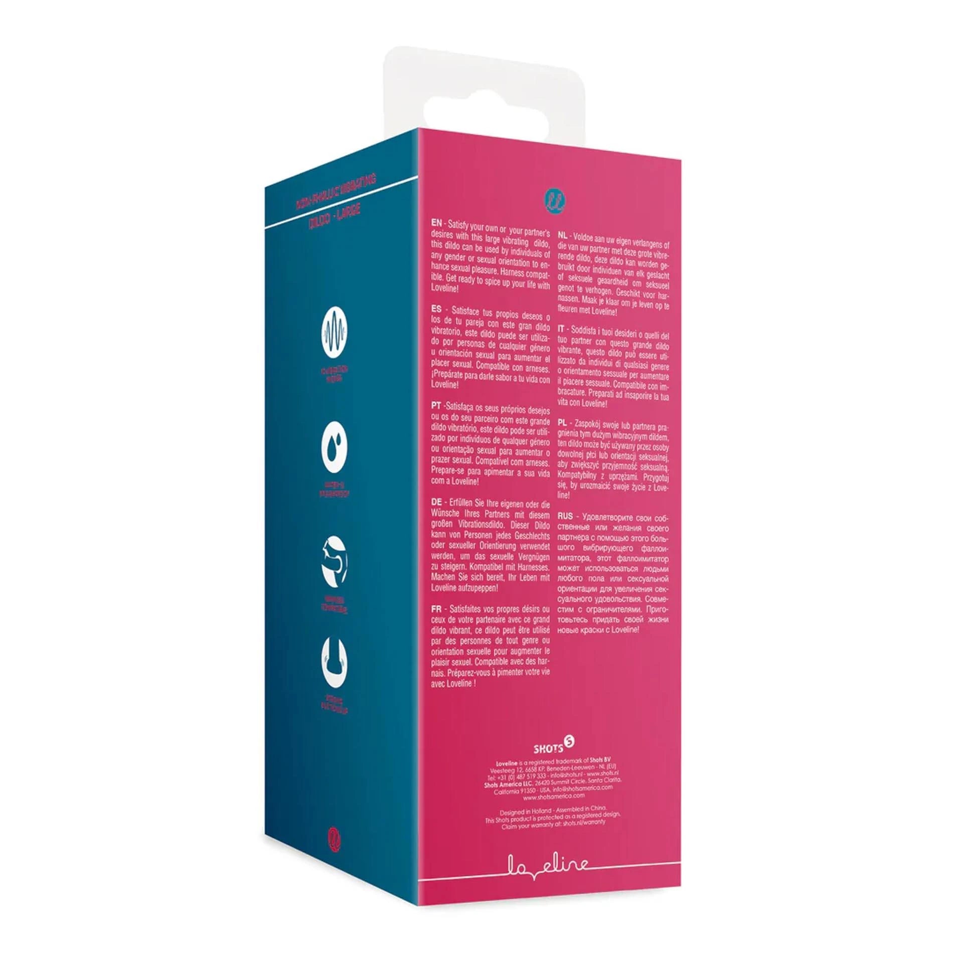 Godemichet vibrant non phallique - Grand - Rouge framboise