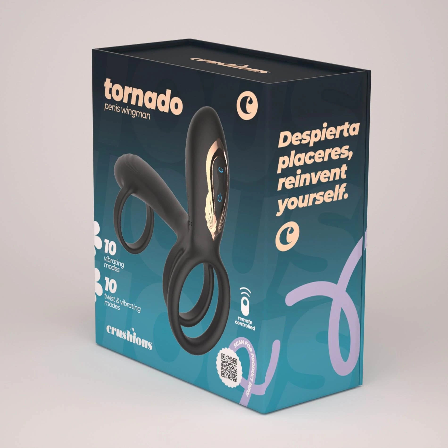 Tornado - Rotating Penis Armour - Black