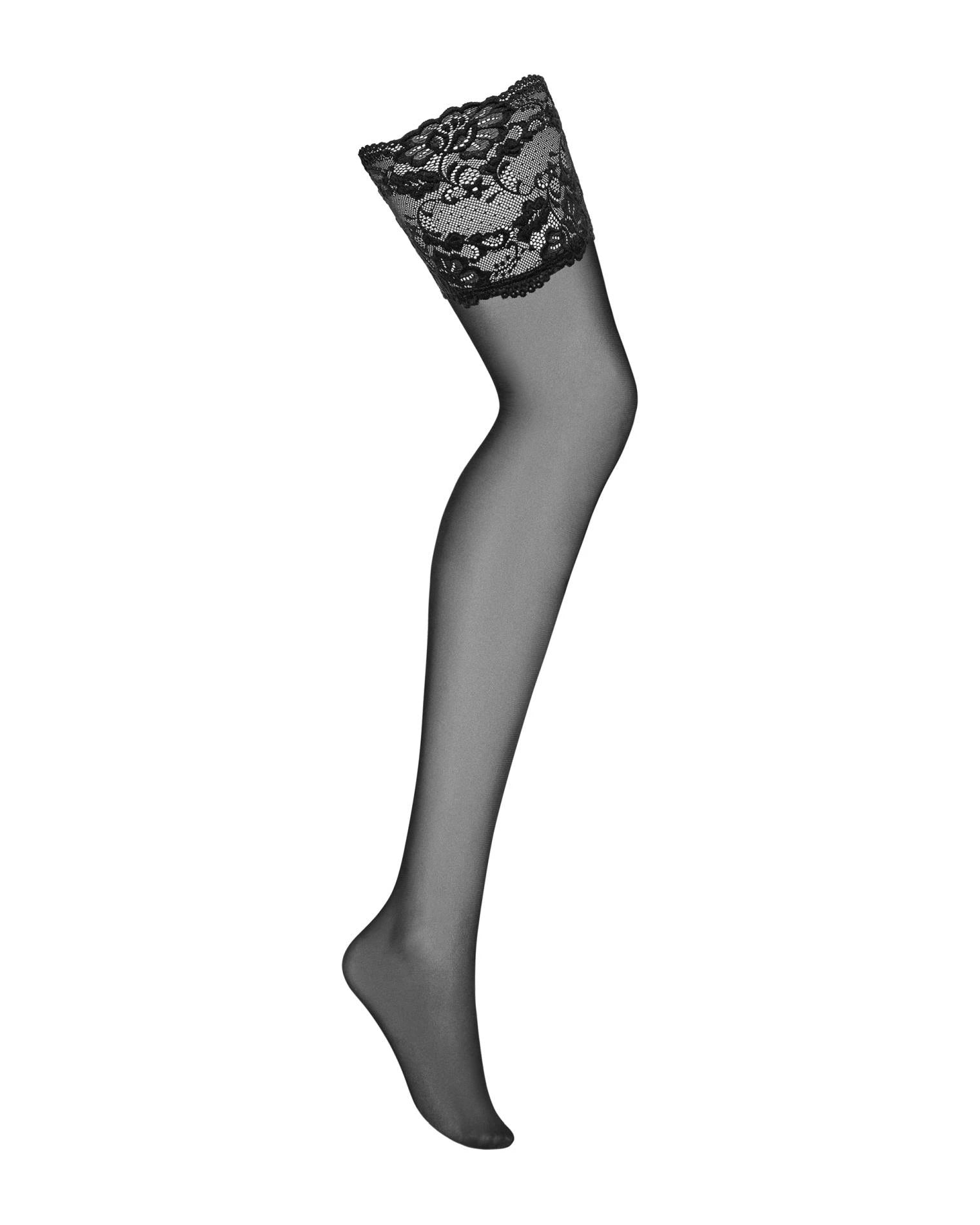 Underwear-810-STO-1 black stockings L/XL