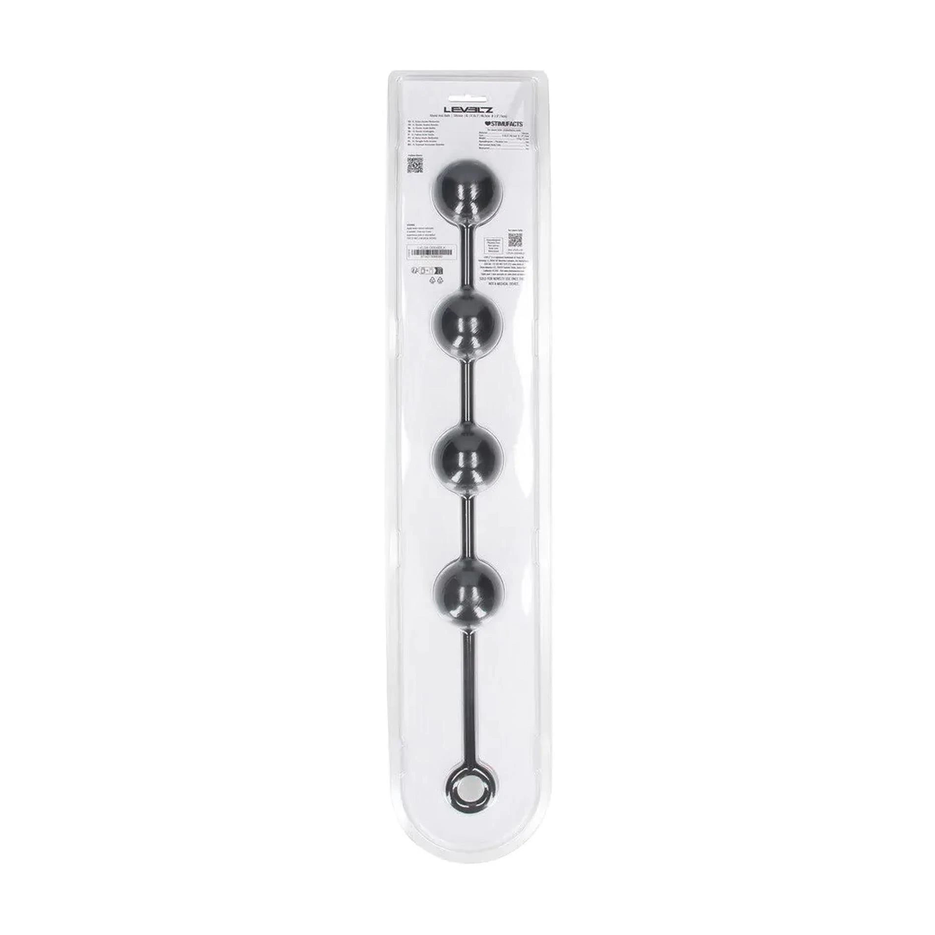 Round Silicone Anal Balls - XL - 50mm - Black