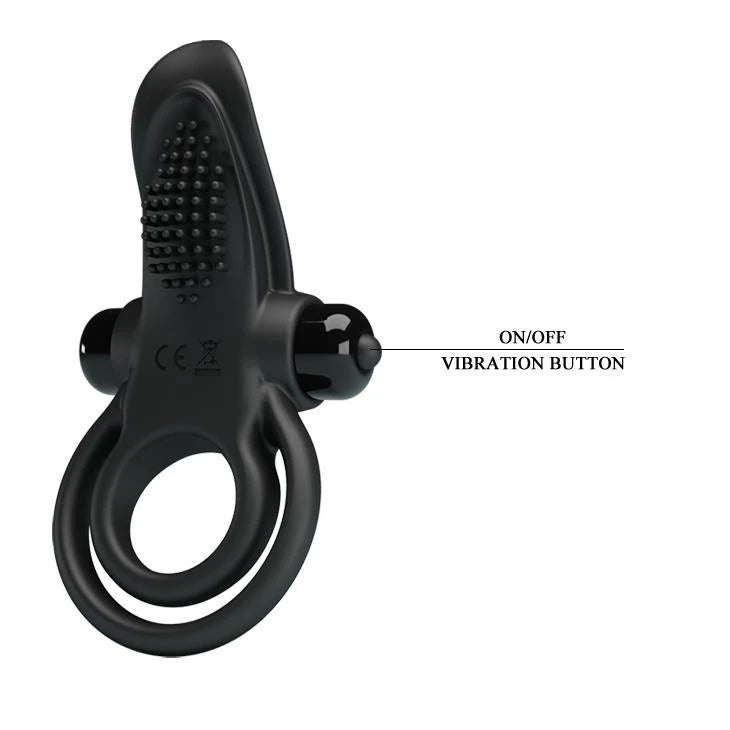 PRETTY LOVE - ANNEAU VIBRANT PÉNIS Noir - 10 fonctions de vibration