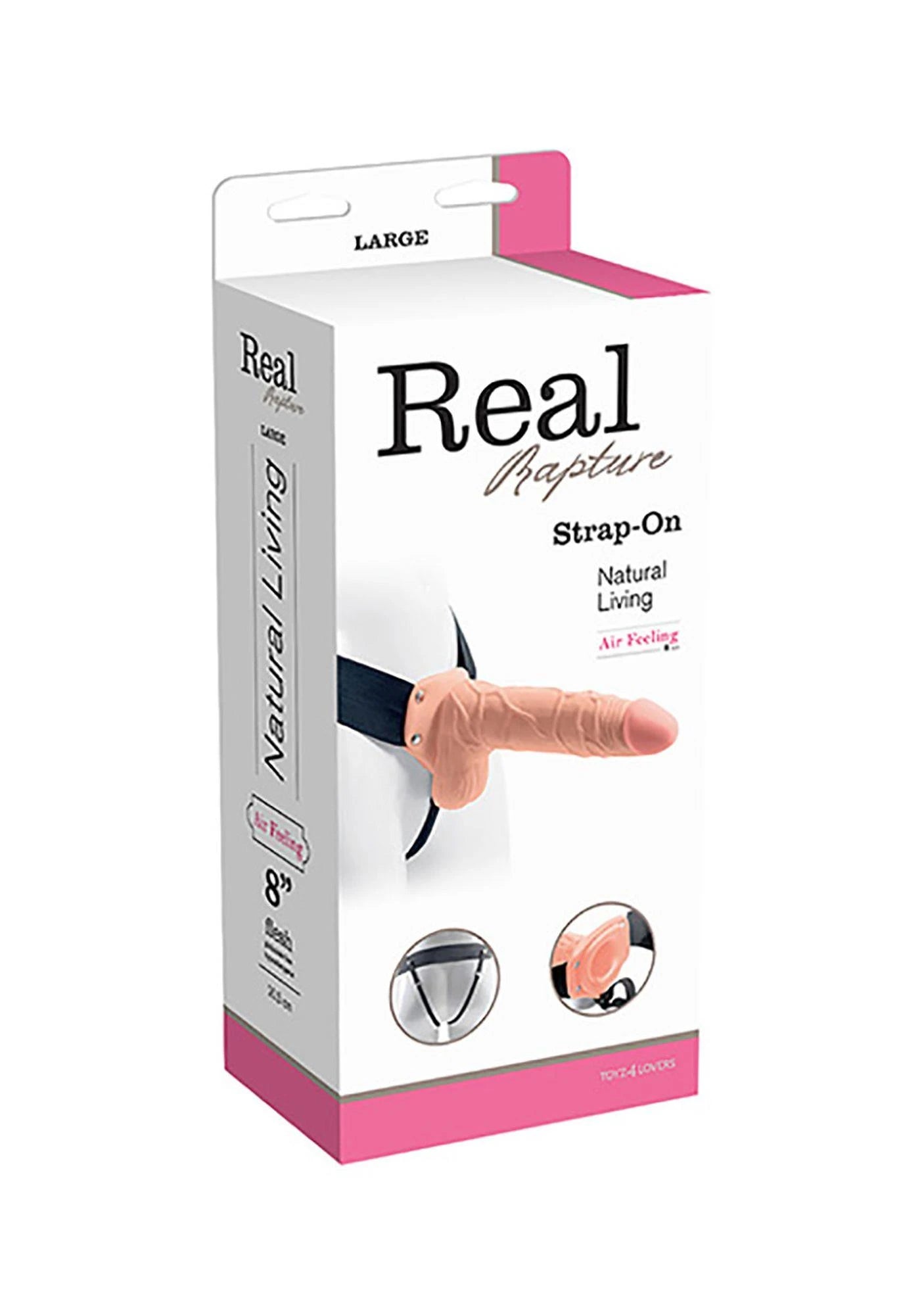 FALLO STRAP ON CAVO REAL RAPTURE 8 FLESH WITH BALLS