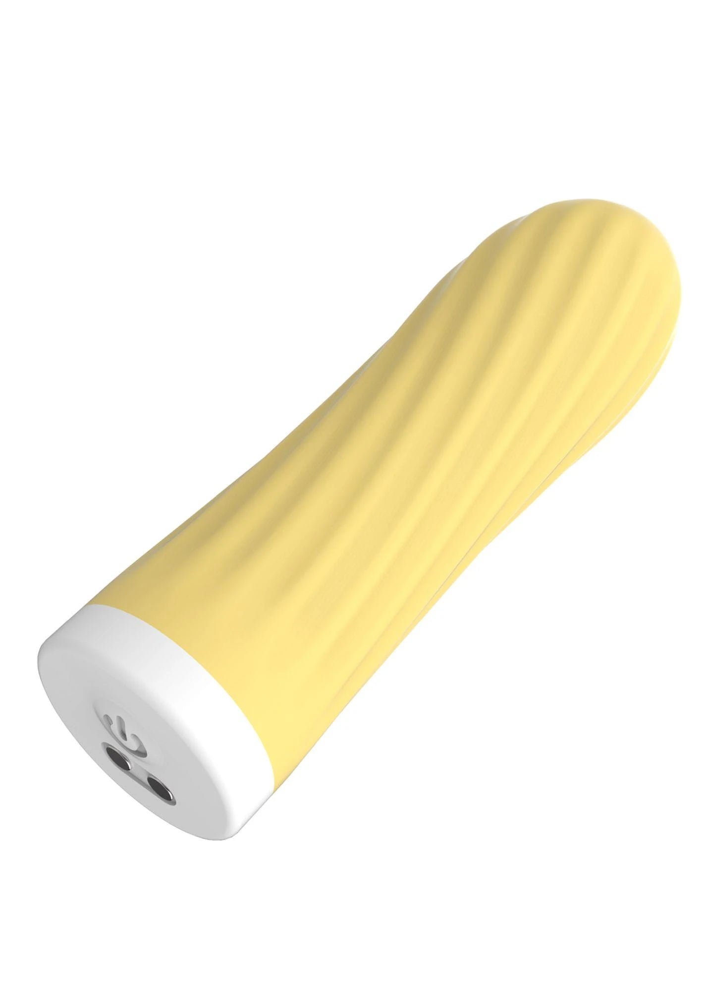 Stymulator-Vibromasseur tactile rechargeable en silicone USB 10 fonctions - Jaune