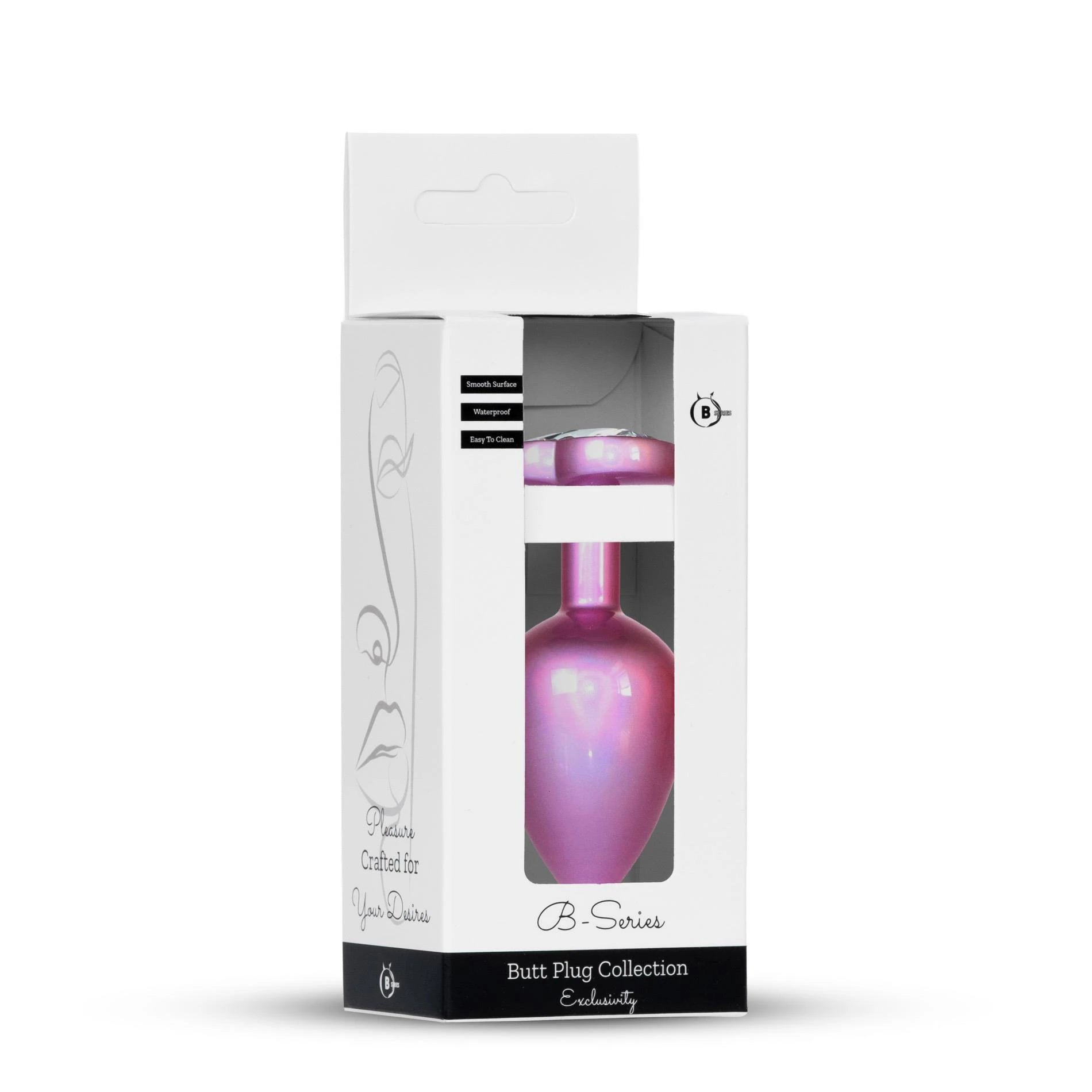 Plug-Bijoux Perle Rose Cœur PLUG- Transparent L