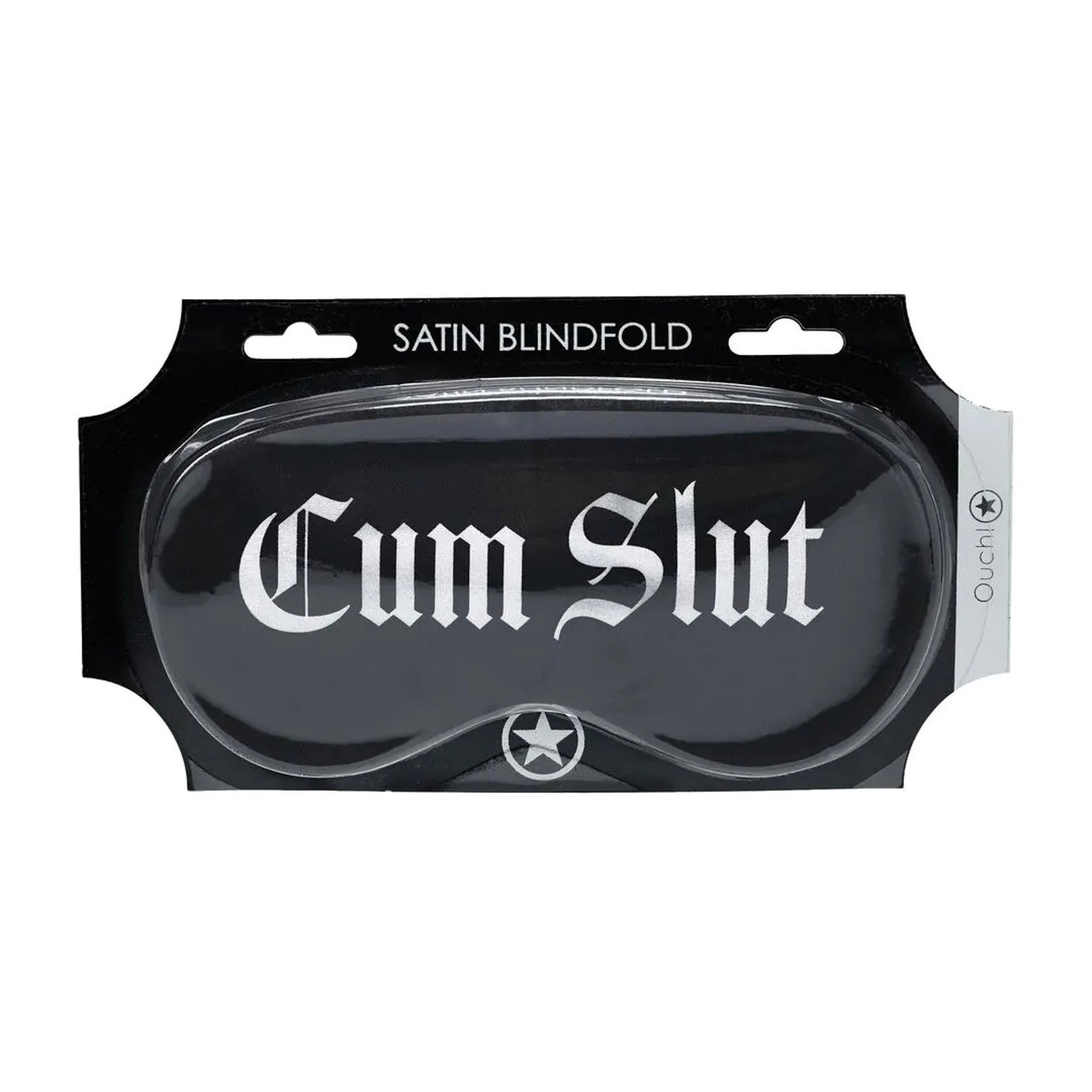 Cum Slut - Masque en satin imprimé