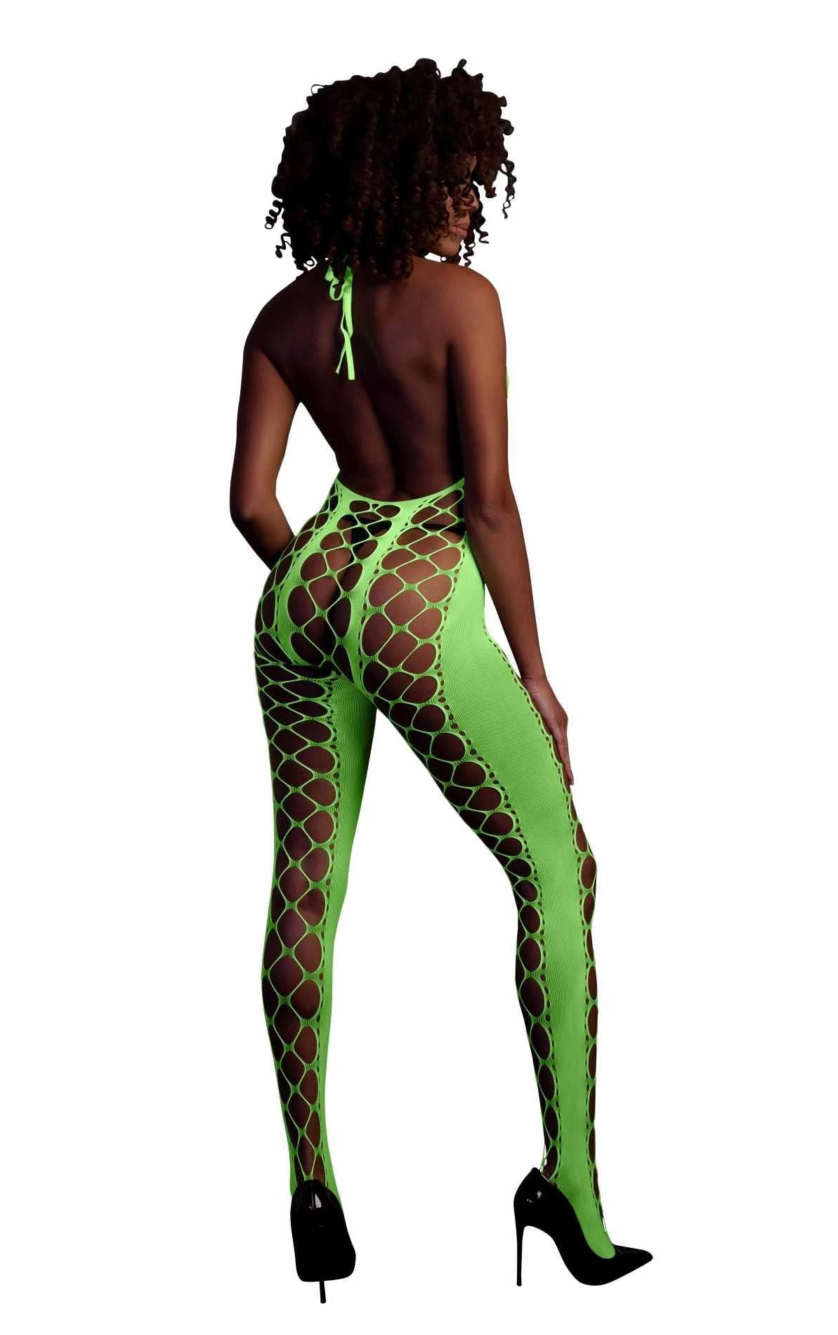 Bodystocking col nu - Vert - XS/XL