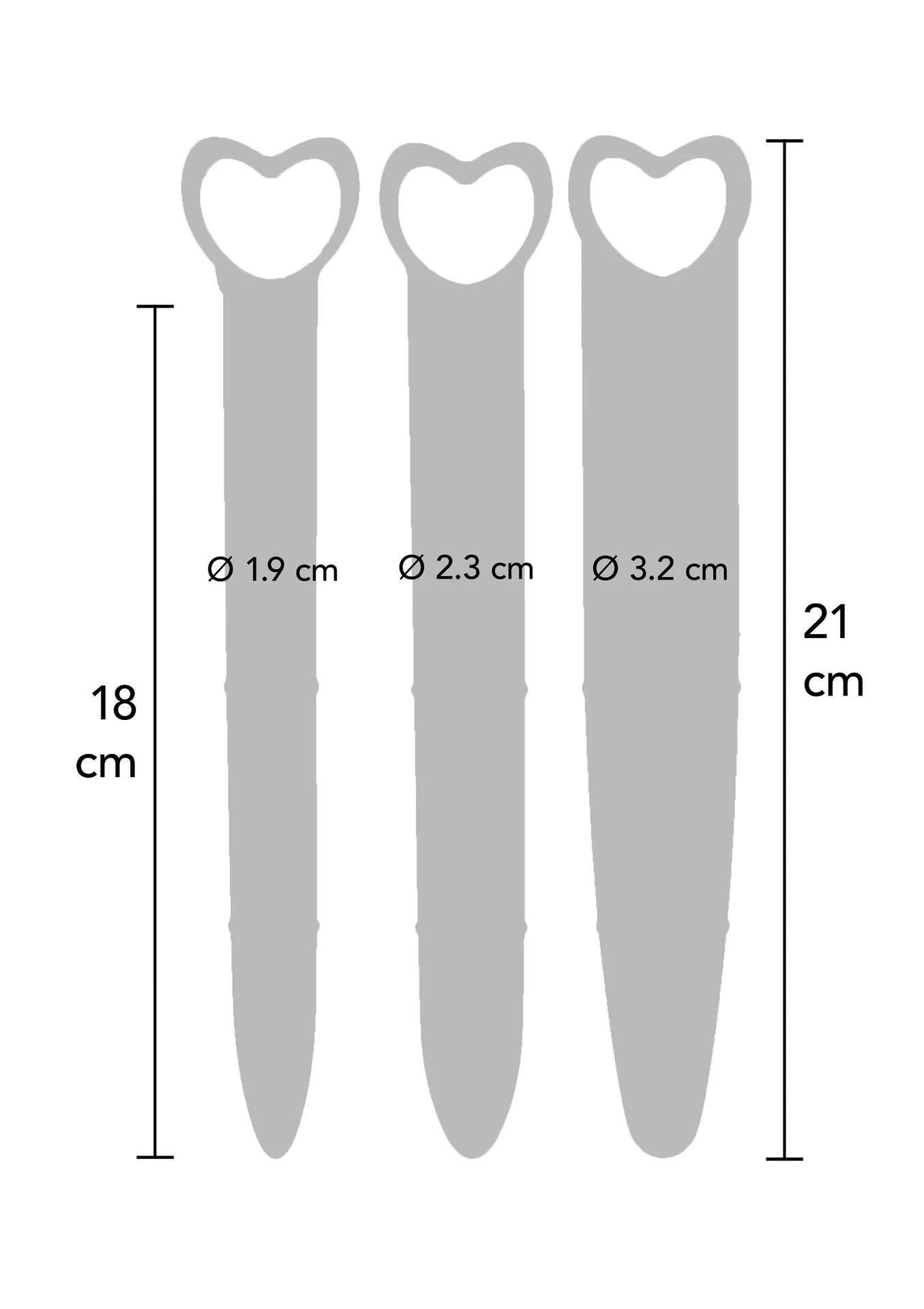 Silicone Vaginal Dilators 3pcs Pink