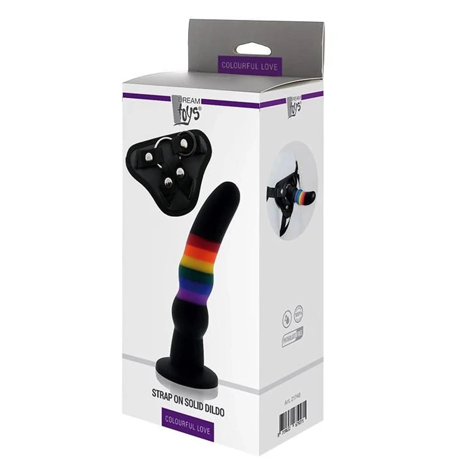 GODEMICHET SOLIDE COLOURFUL LOVE AVEC SANGLE