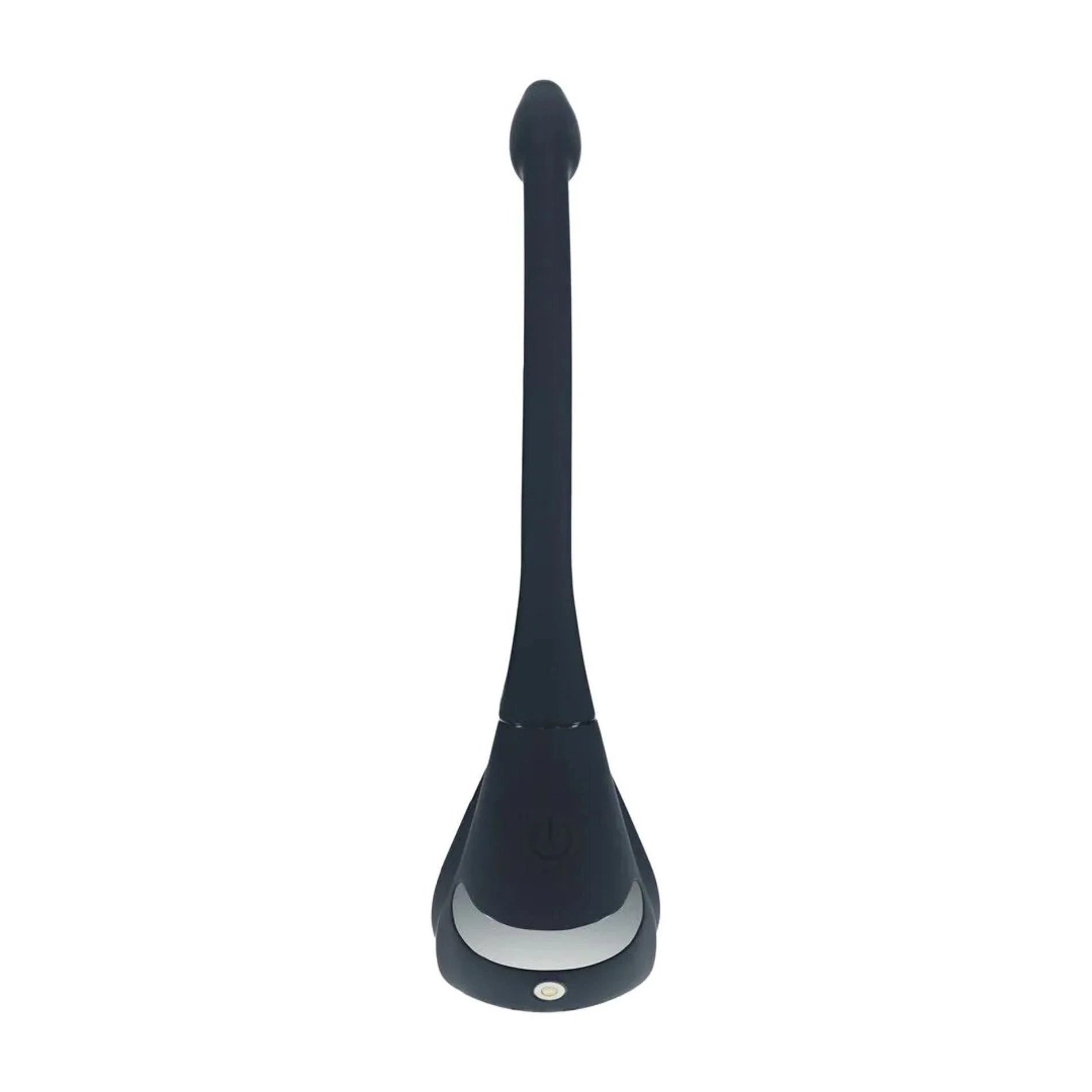 Remote Control Vibrating Silicone Tri O Cockring with Prostate Stimulator - Black