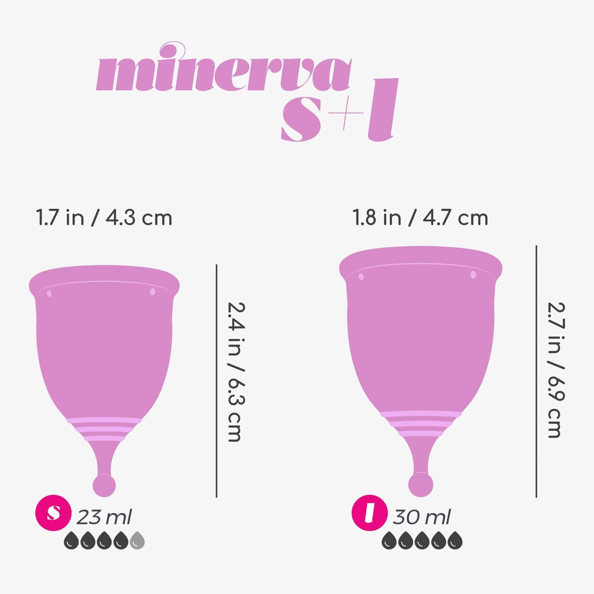 COUPES MENSTRUELLES CRUSHIOUS MINERVA S + L AVEC POCHETTE
