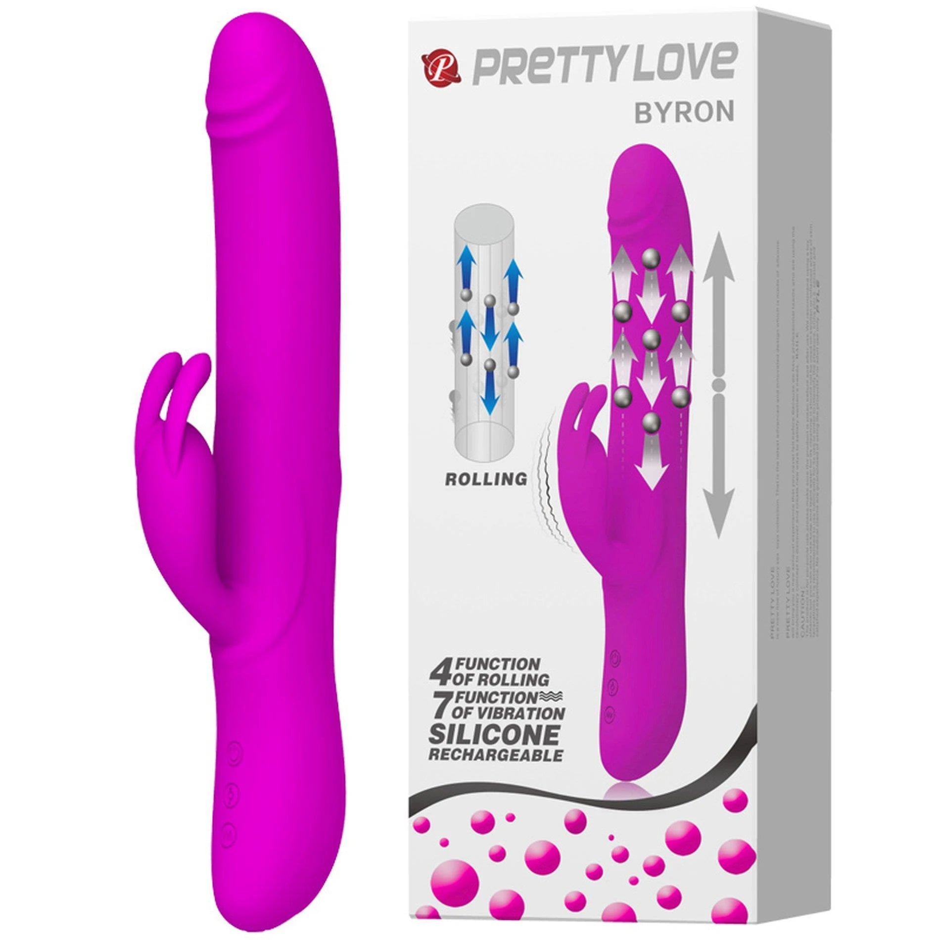 PRETTY LOVE - BYRON, 7 vibrazione functions, USB ricaricabile