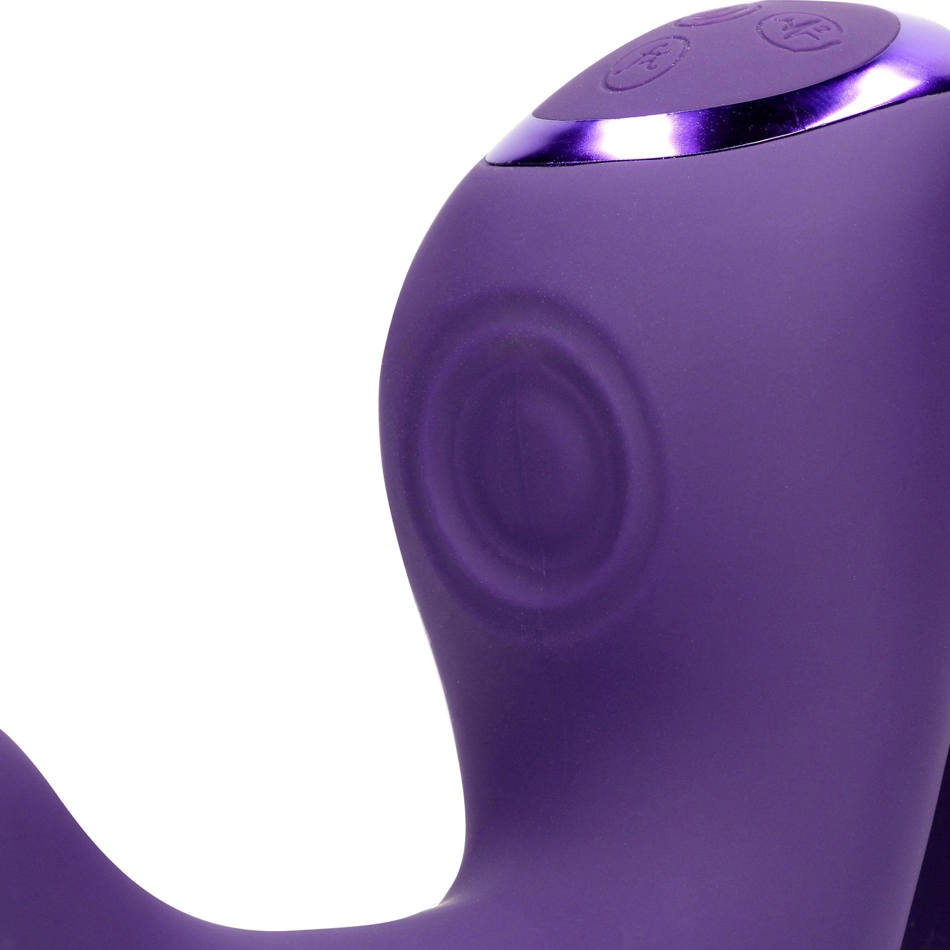Riko – Vibrateur rechargeable triple action avec mouvement de doigt avancé et stimulateur d'ondes pulsées – Violet