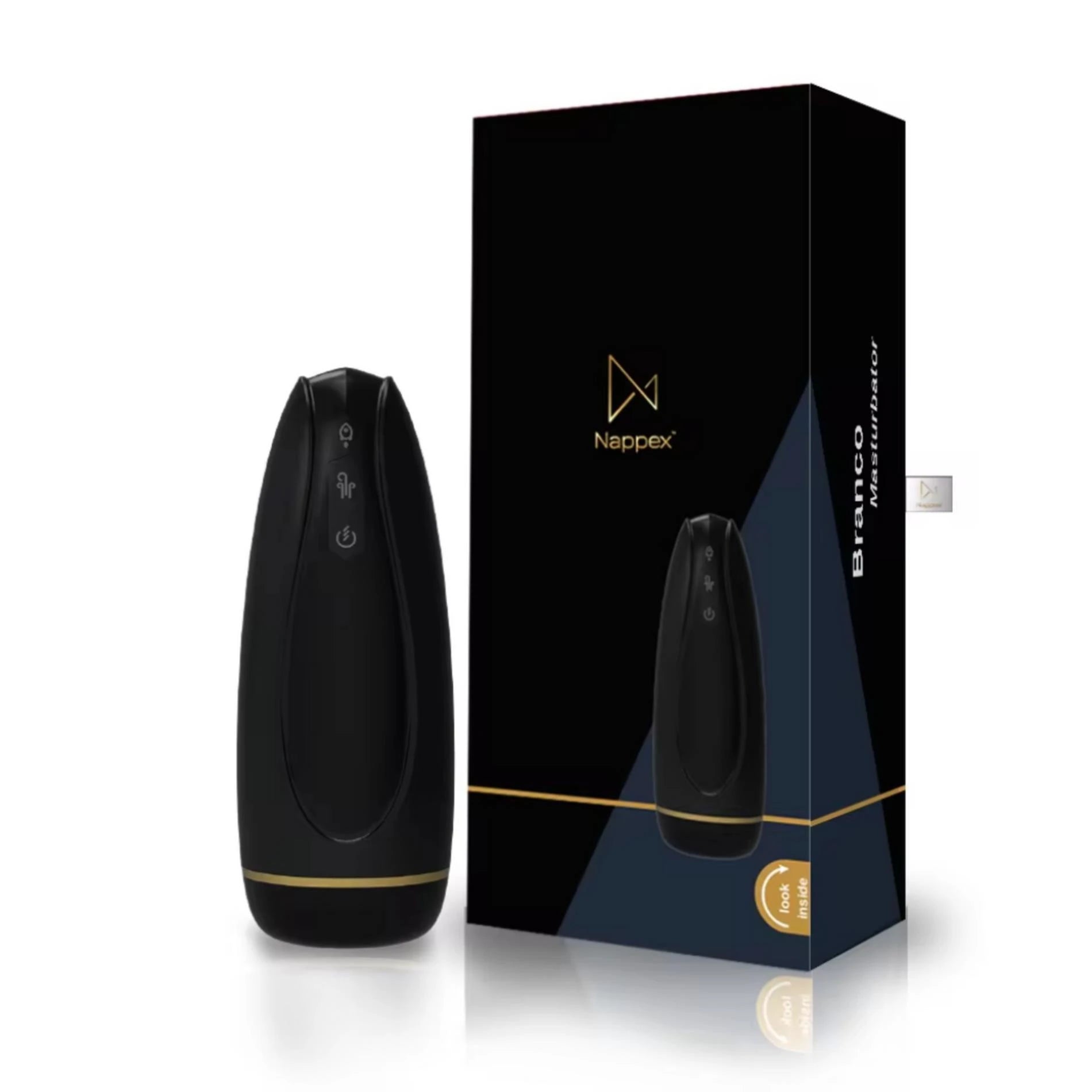 Masturbator - Nappex™ White Black - Premium Masturbators (10 Languages