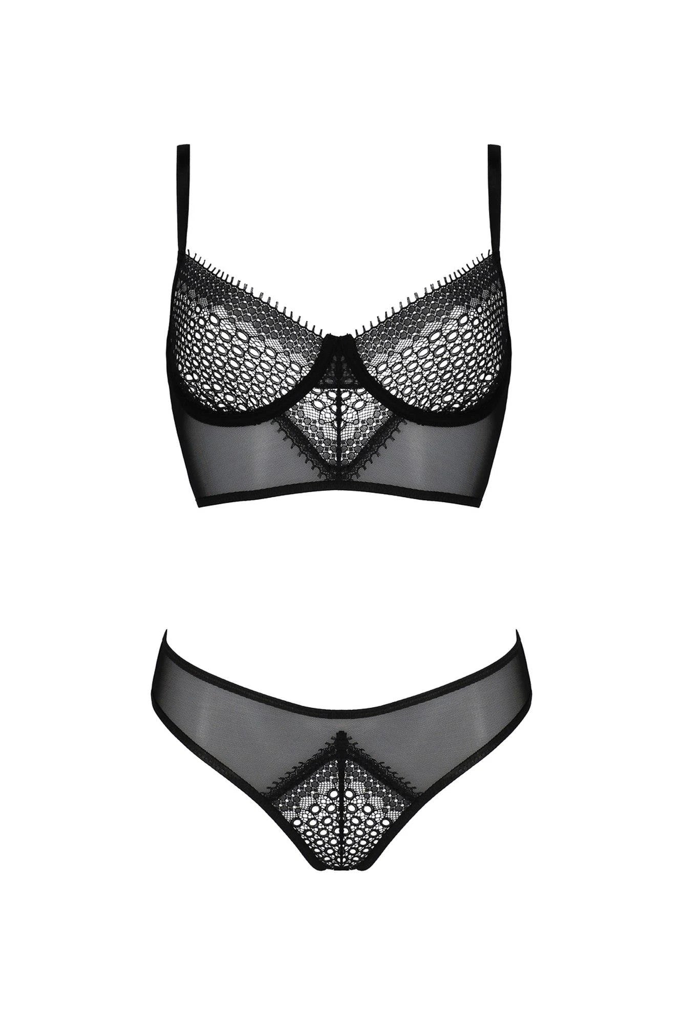 Bielizna-DENERYS SET black XXL/XXXL