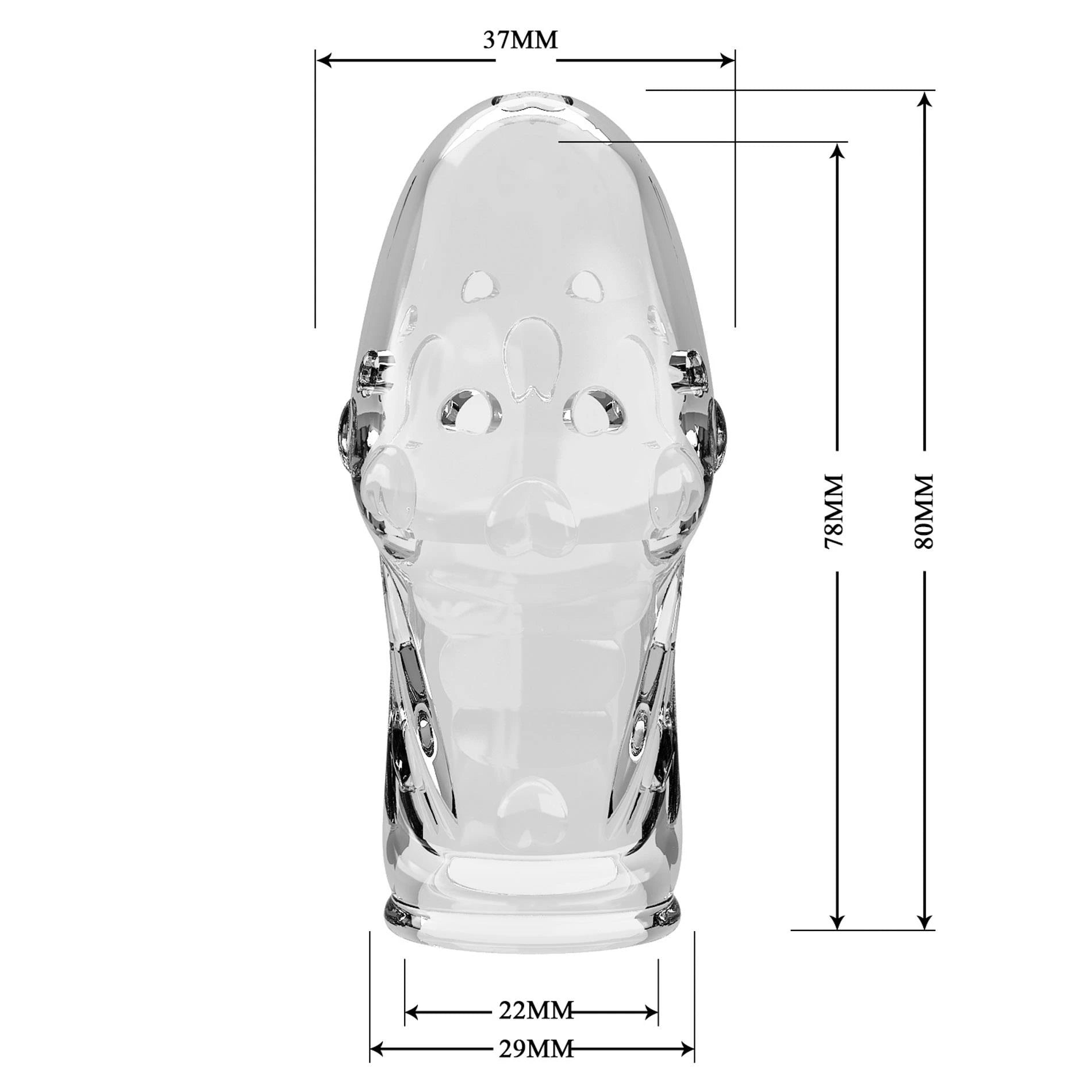 Manchon de pénis Pretty Love – Booker (transparent)