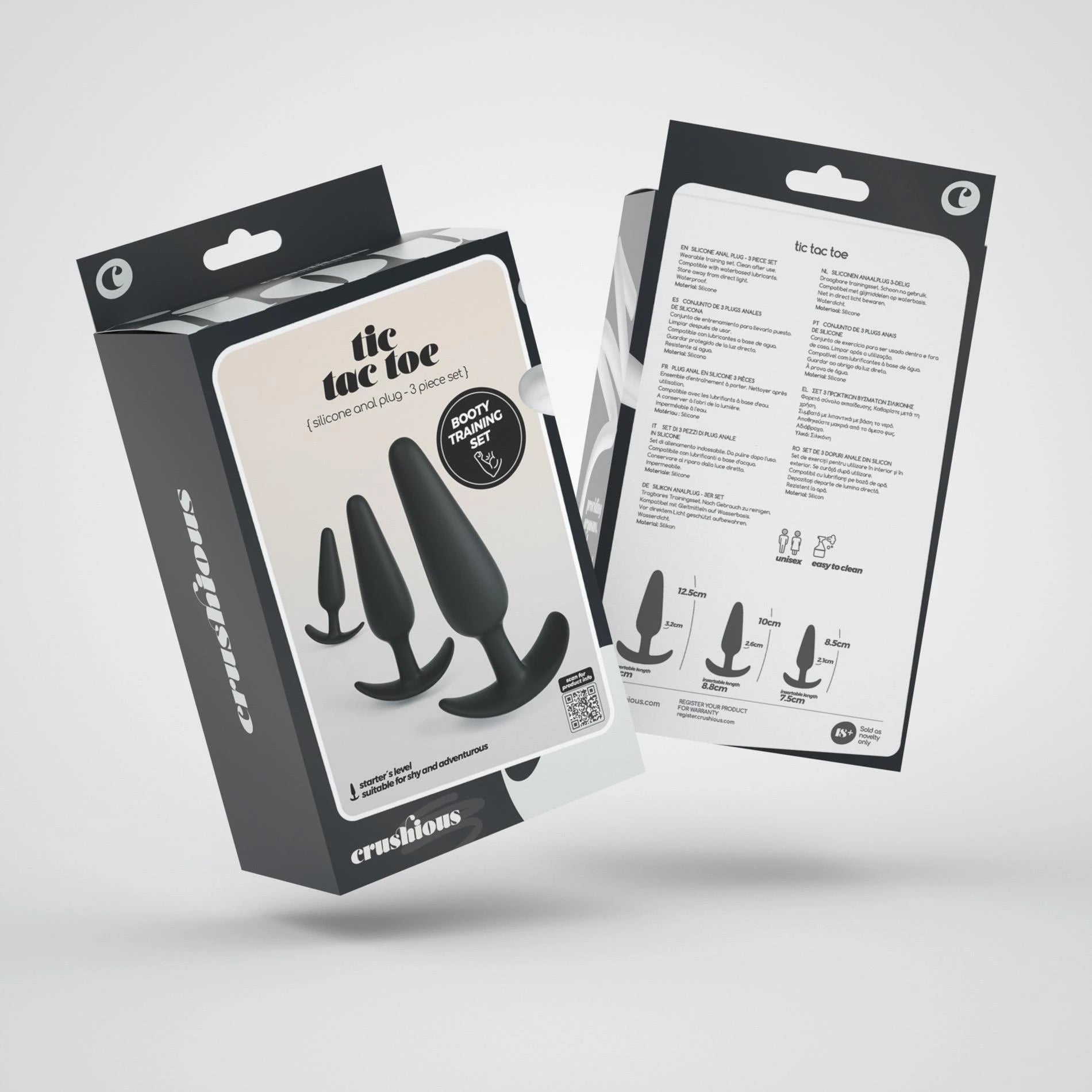 Tic Tac Toe - Anal Plugs Trainings Set - Black