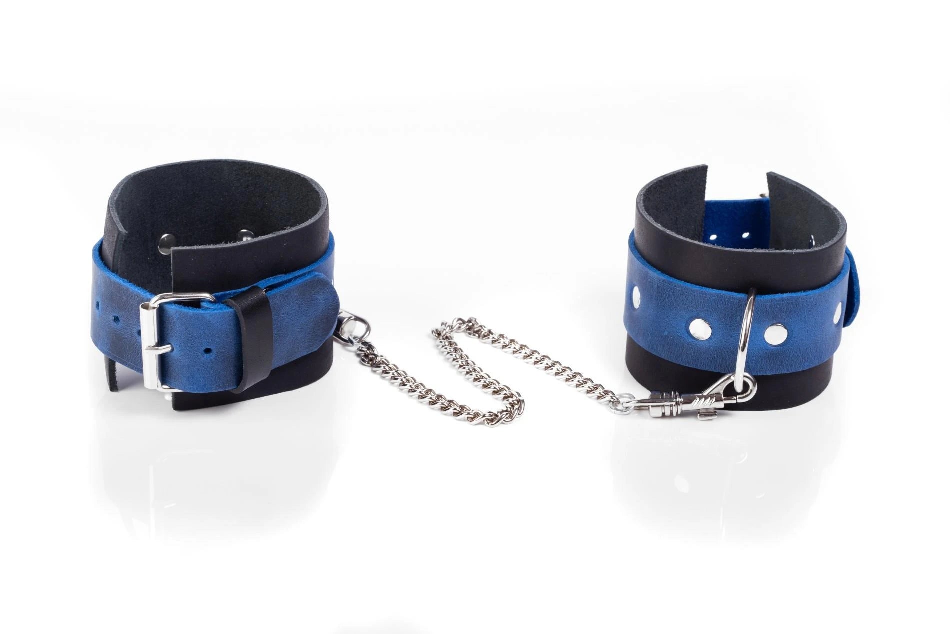 Menottes - Cuffs Crazy Horse Bleu, Grandes