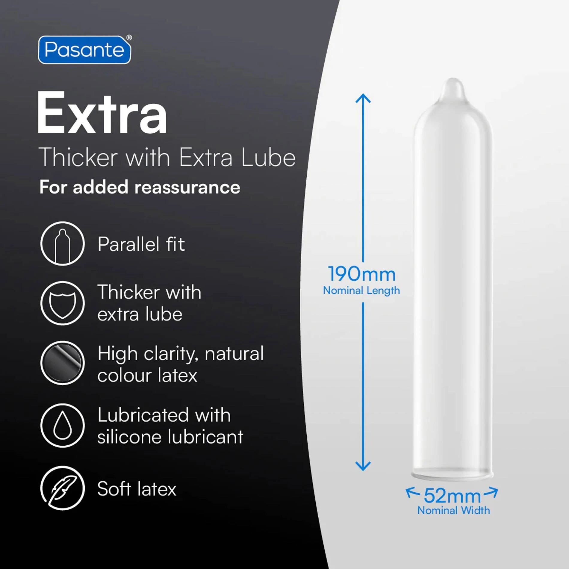 Pasante Extra Condoms Bulk Packs 144 pcs