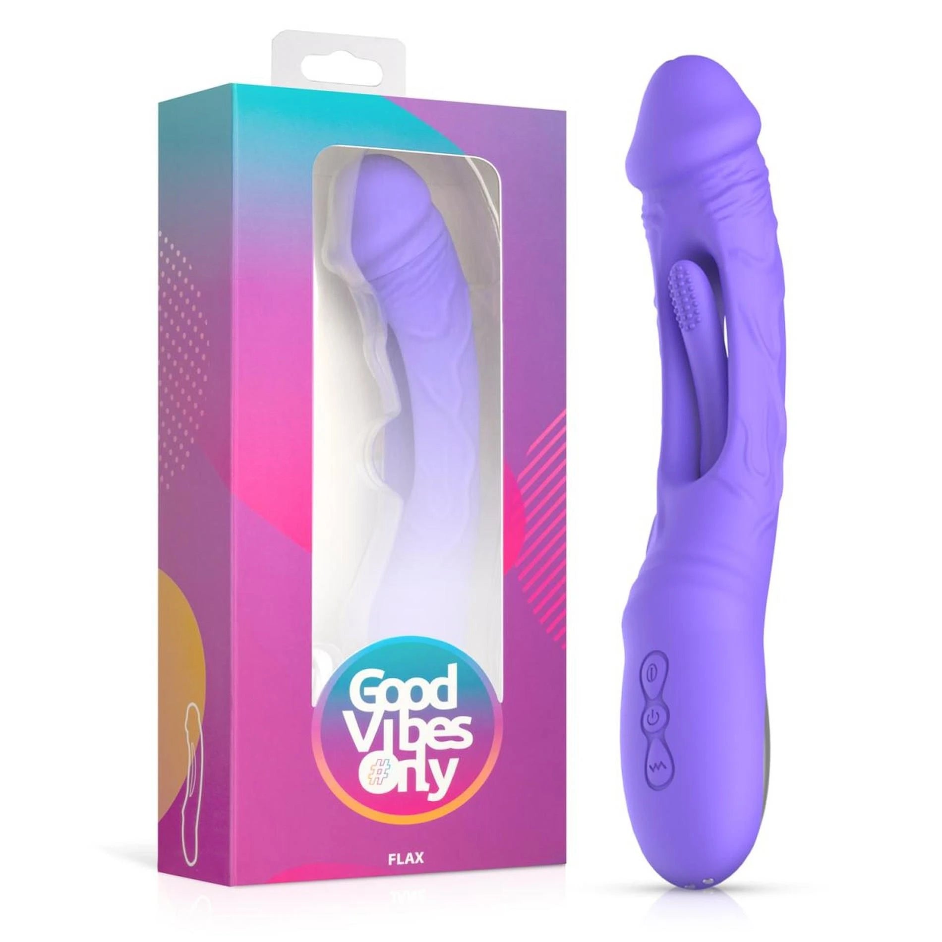 Good Vibes Only - Godemichet vibrant Flax avec stimulateur de point G