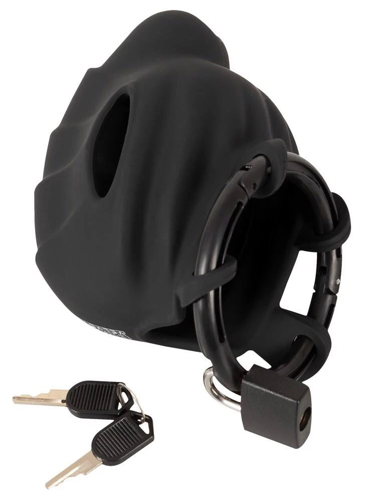 Black velvet Cock & Ball cage