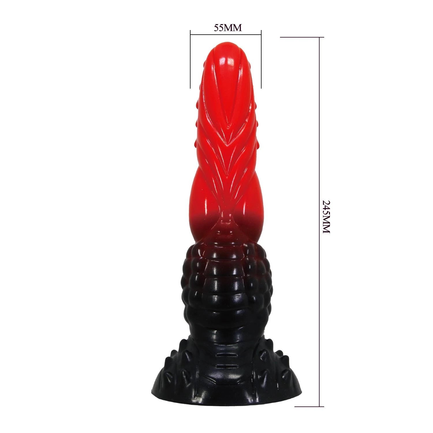 Power Monsters Fire Dragon – Godemichet en silicone Monstres ondulés 24,5 cm