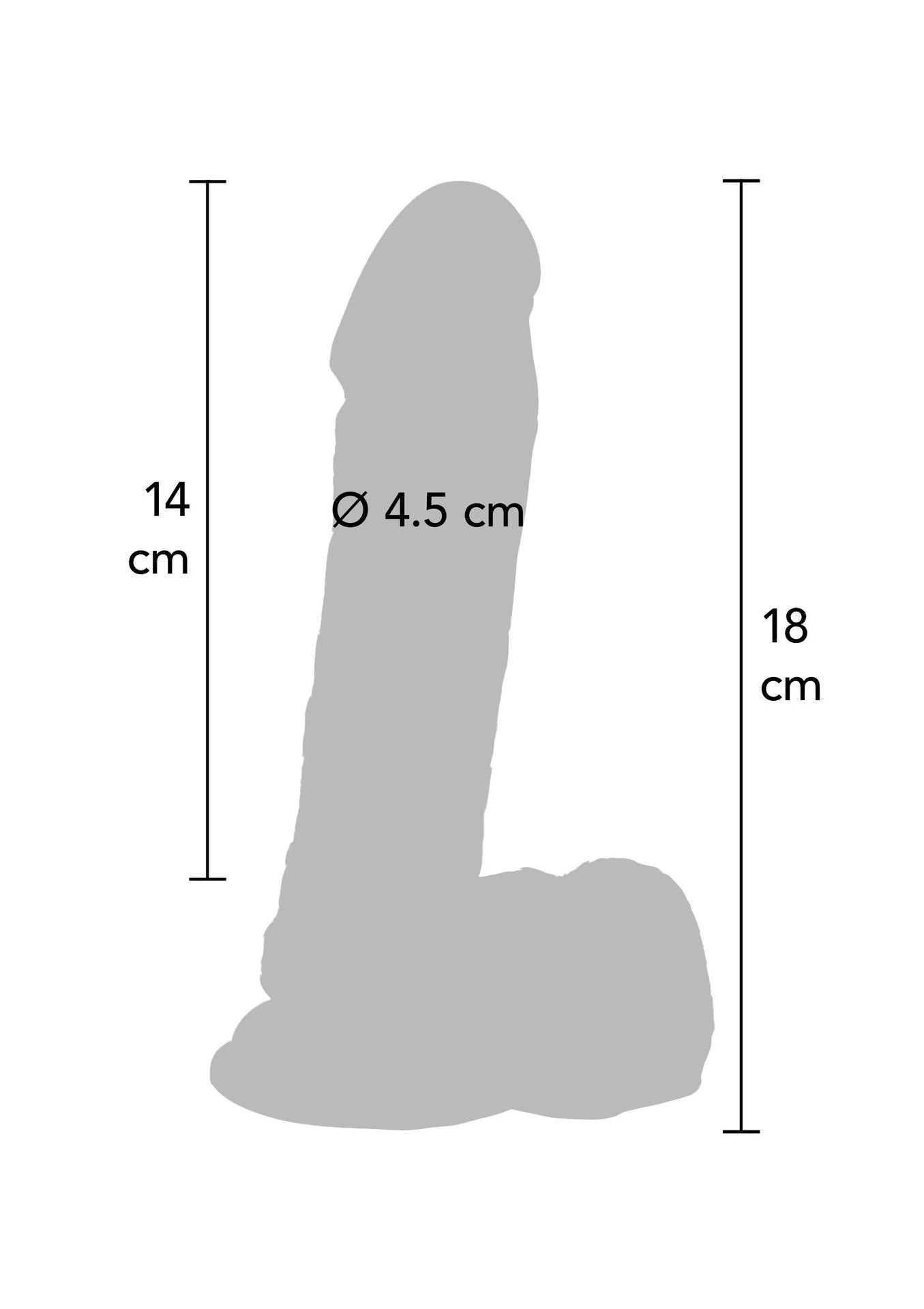 Dildo 7 inch with Balls Light skin tone