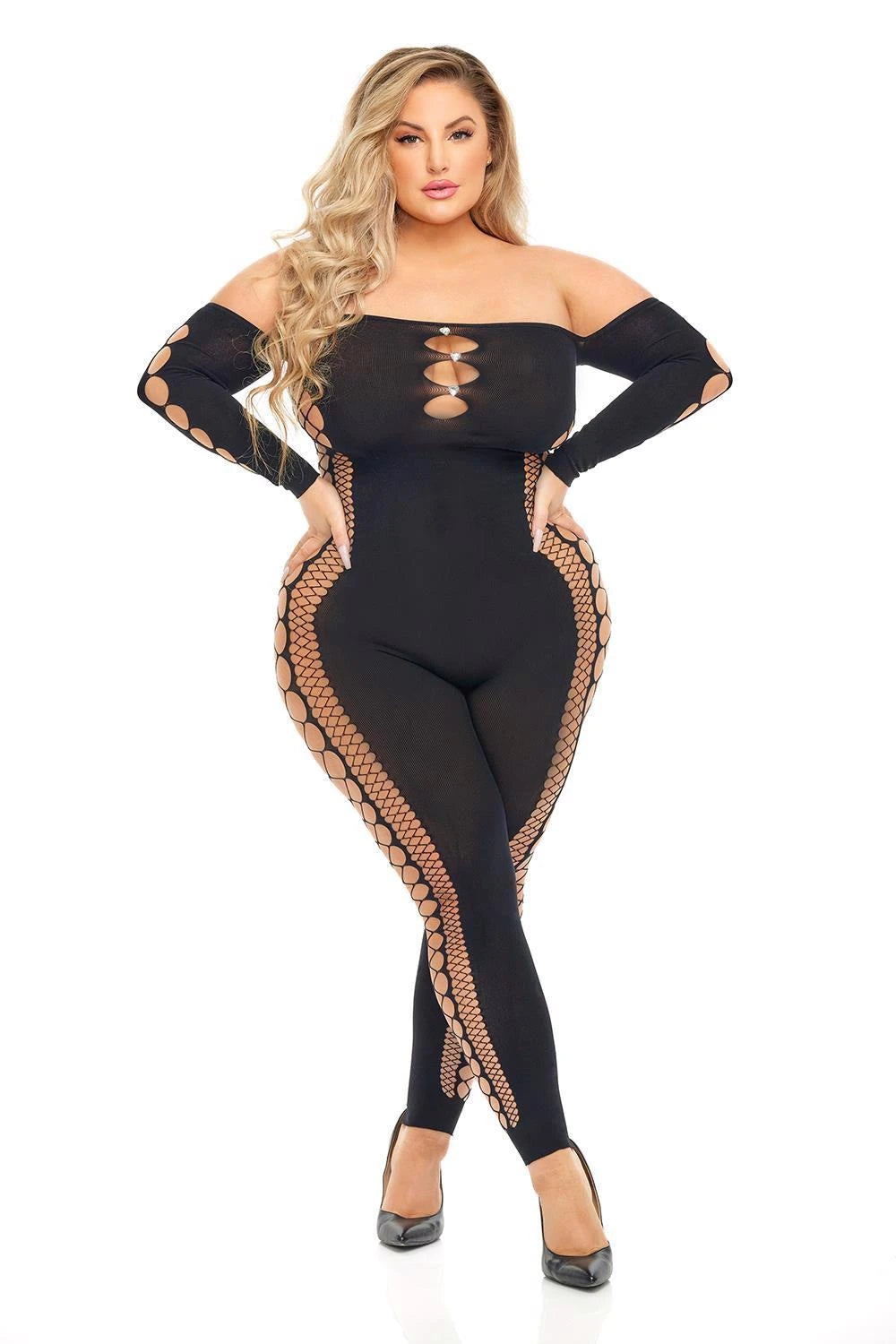 BODYSTRING DIAMOND DRIPPIN NOIR, QUEEN