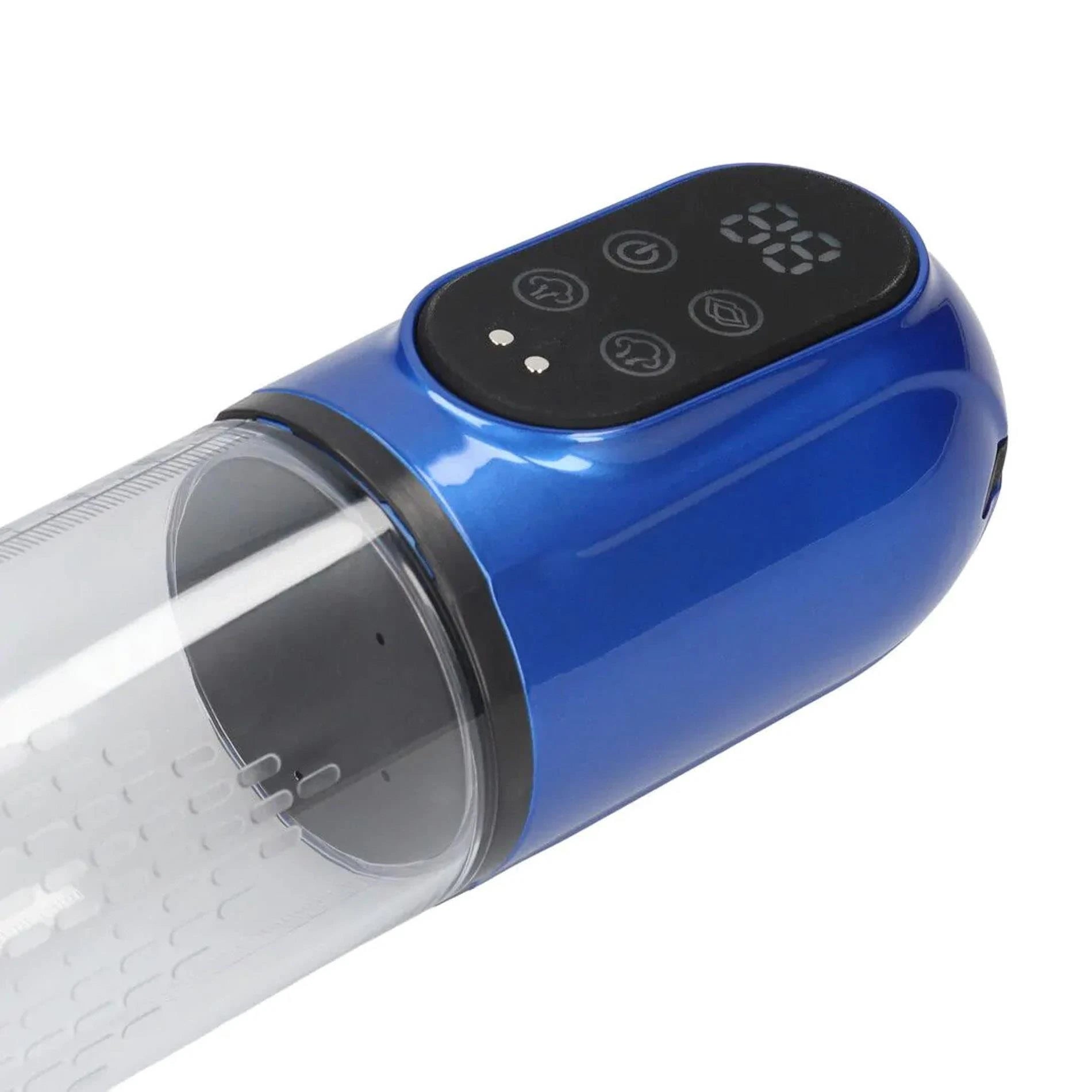Engage - Pompe à pénis et masturbateur automatique étanche - Bleu Métallique