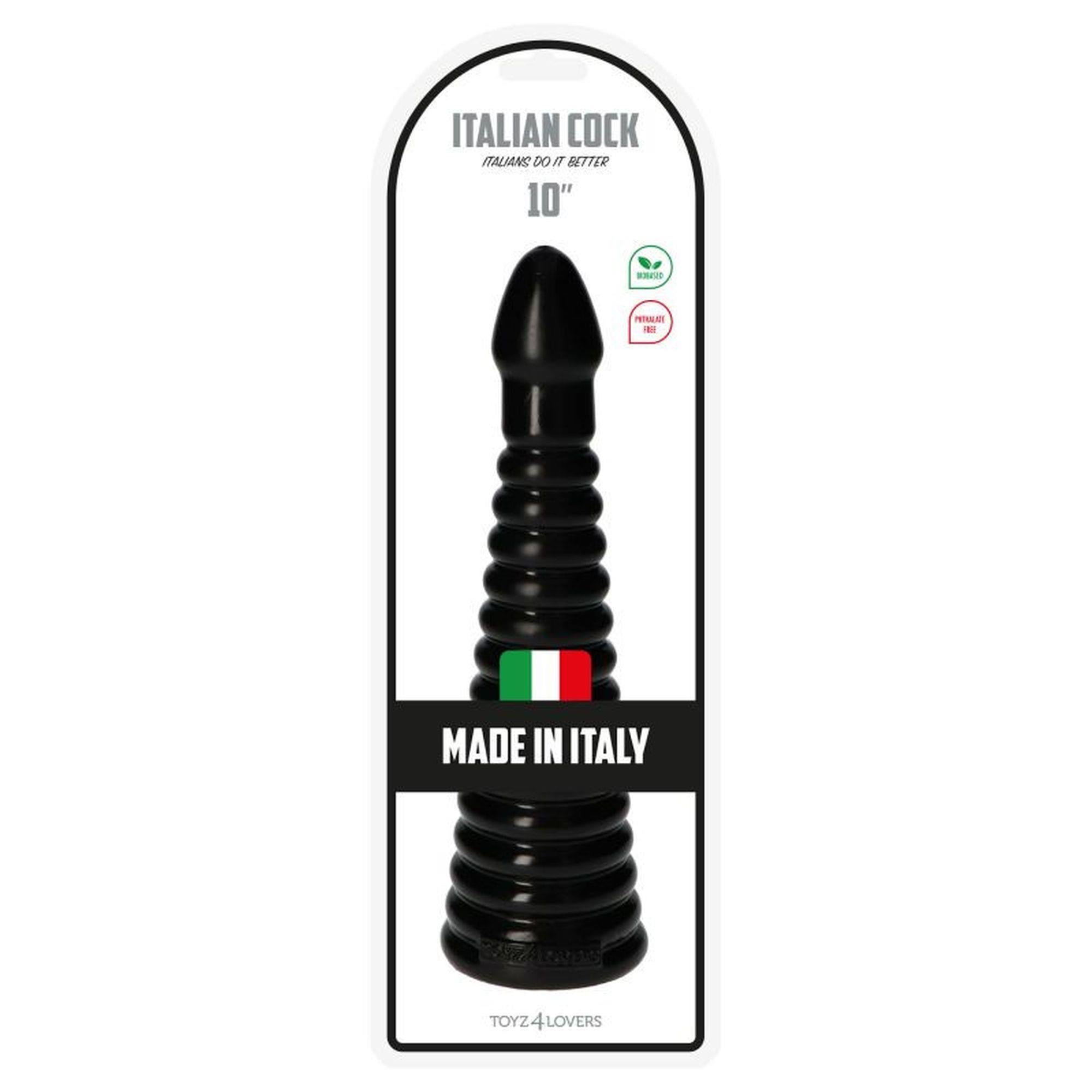 Plug-Italian Cock 10″Black