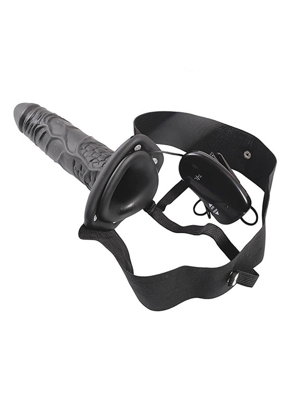 Prothèse-VIBROMASSEUR STRAP ON CÂBLE REAL RAPTURE 8 NOIR