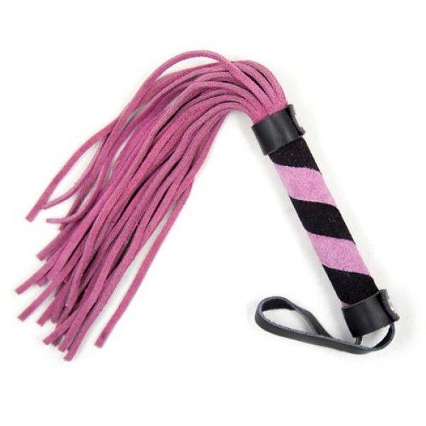 Pejcz-Fouet à franges Line Whip rose