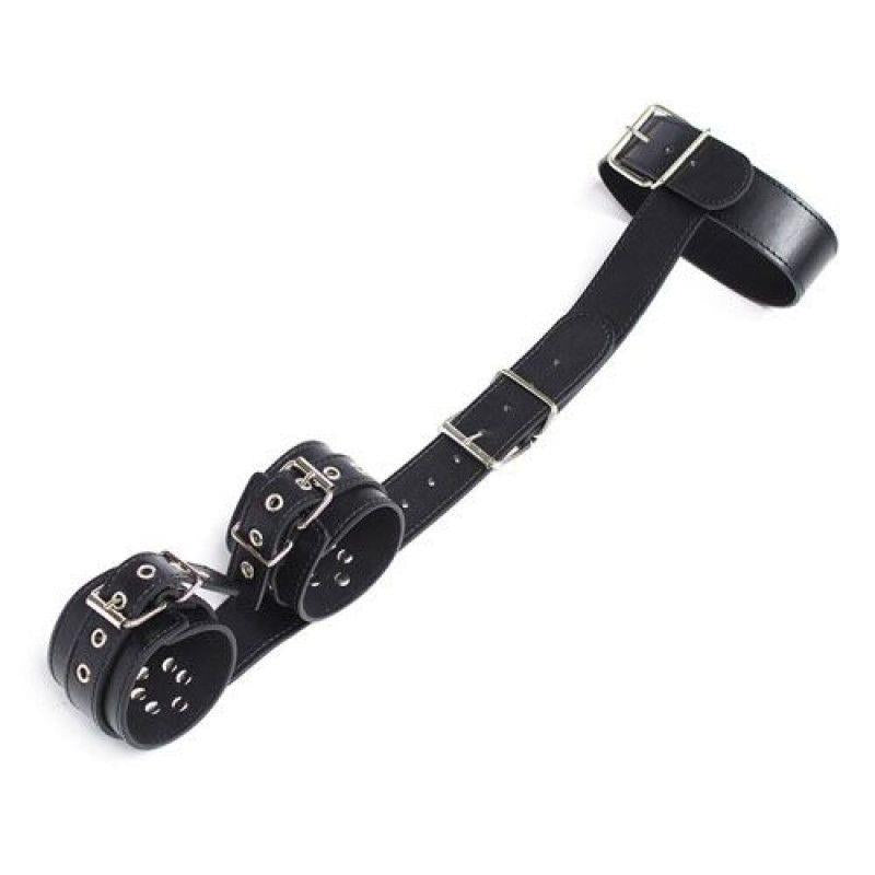 Menottes de cheville Easy Back + collier de contention (noir)
