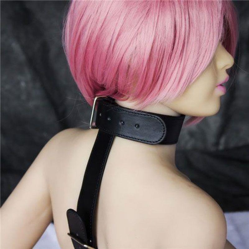 Menottes de cheville Easy Back + collier de contention (noir)