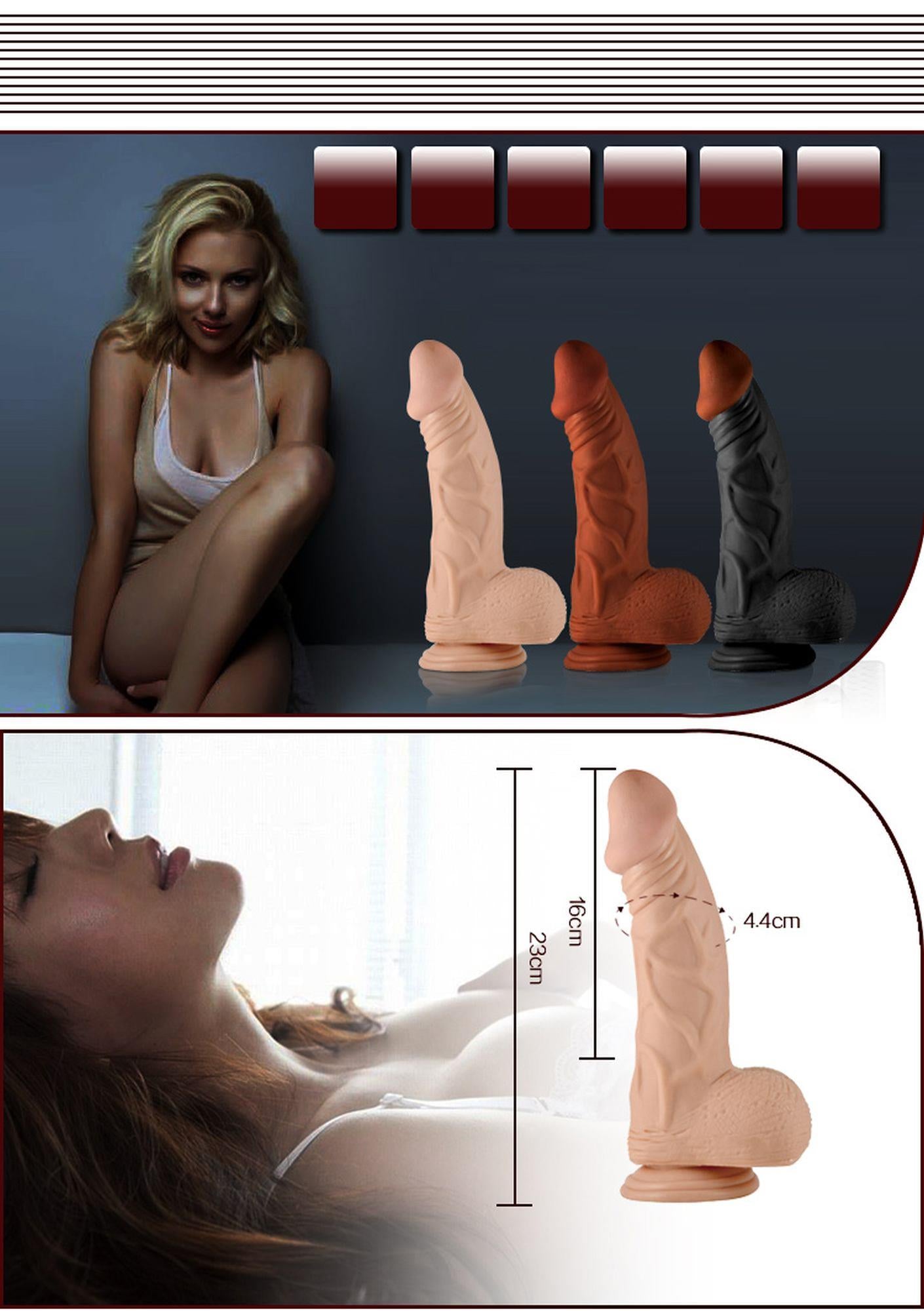 9″ Real Extreme Vibrating Dildo Flesh